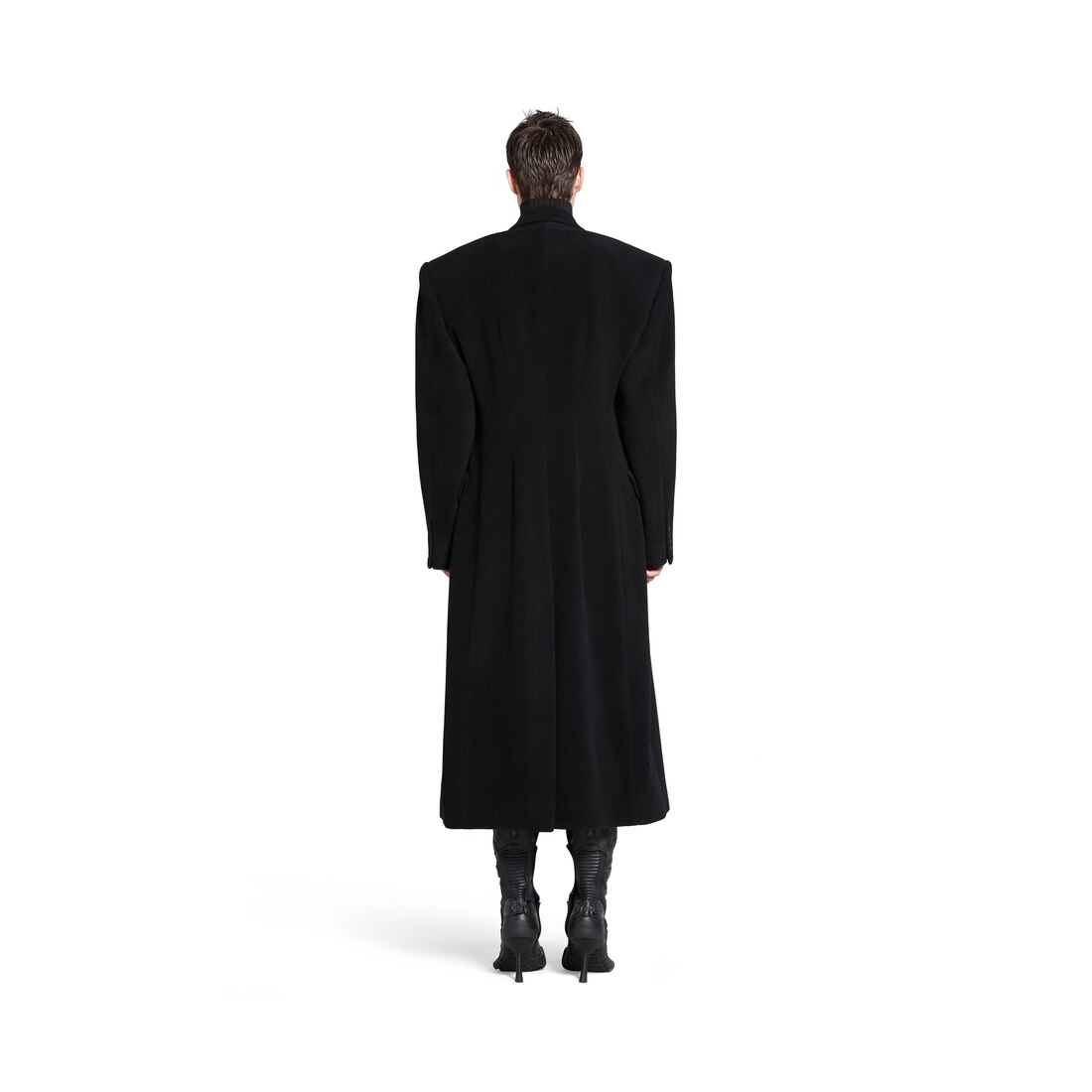 Balenciaga Abrigo Cinched Para Mujer En Negro