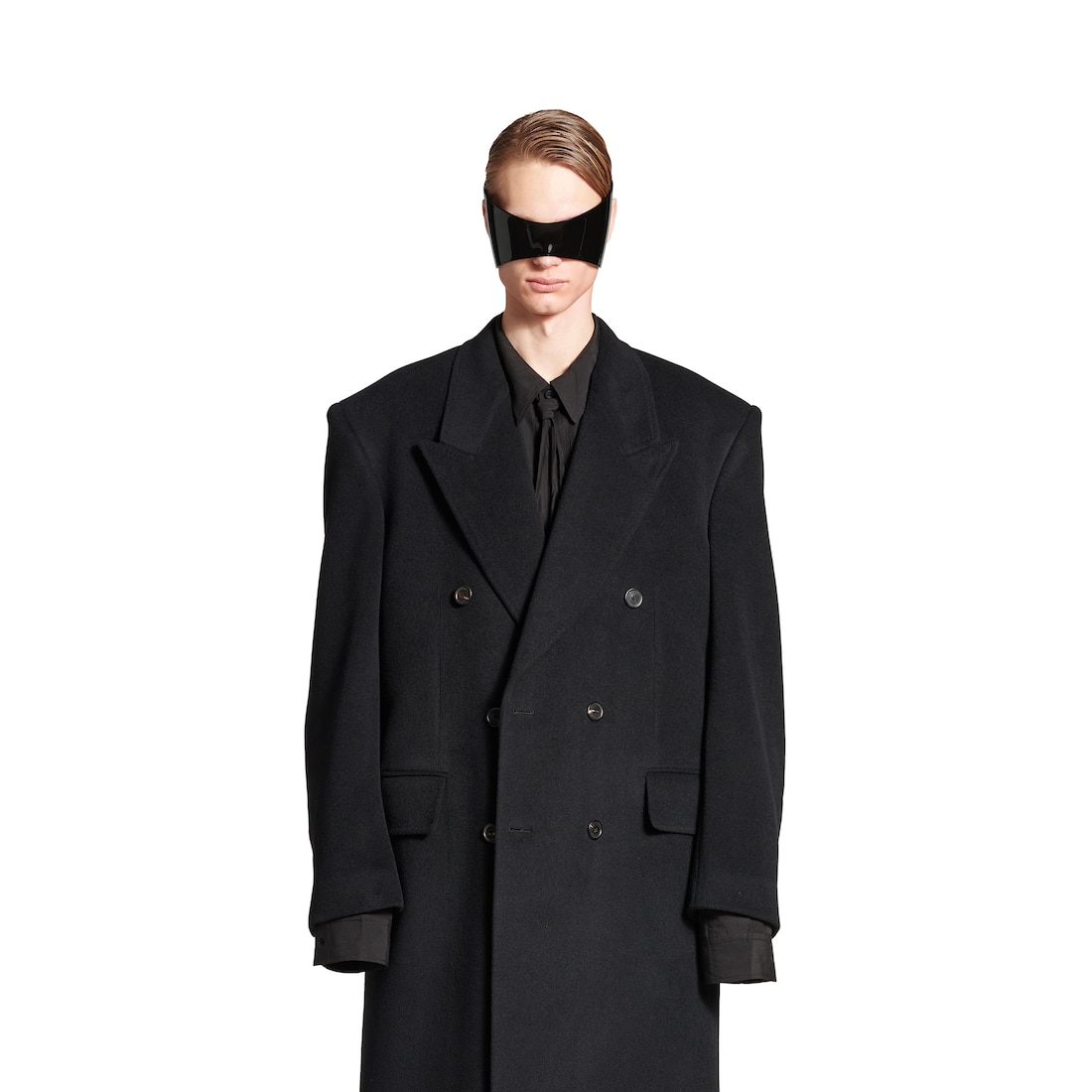 Balenciaga Abrigo Regular Fit Para Hombre En Negro