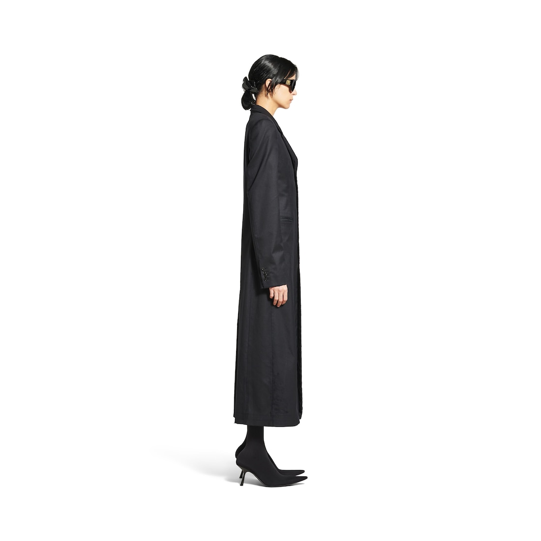 Balenciaga Abrigo Slim Fit Para Mujer En Negro
