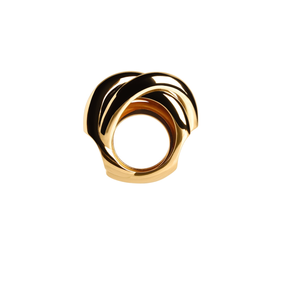 Balenciaga Anillo Saturne Para Mujer En Dorado