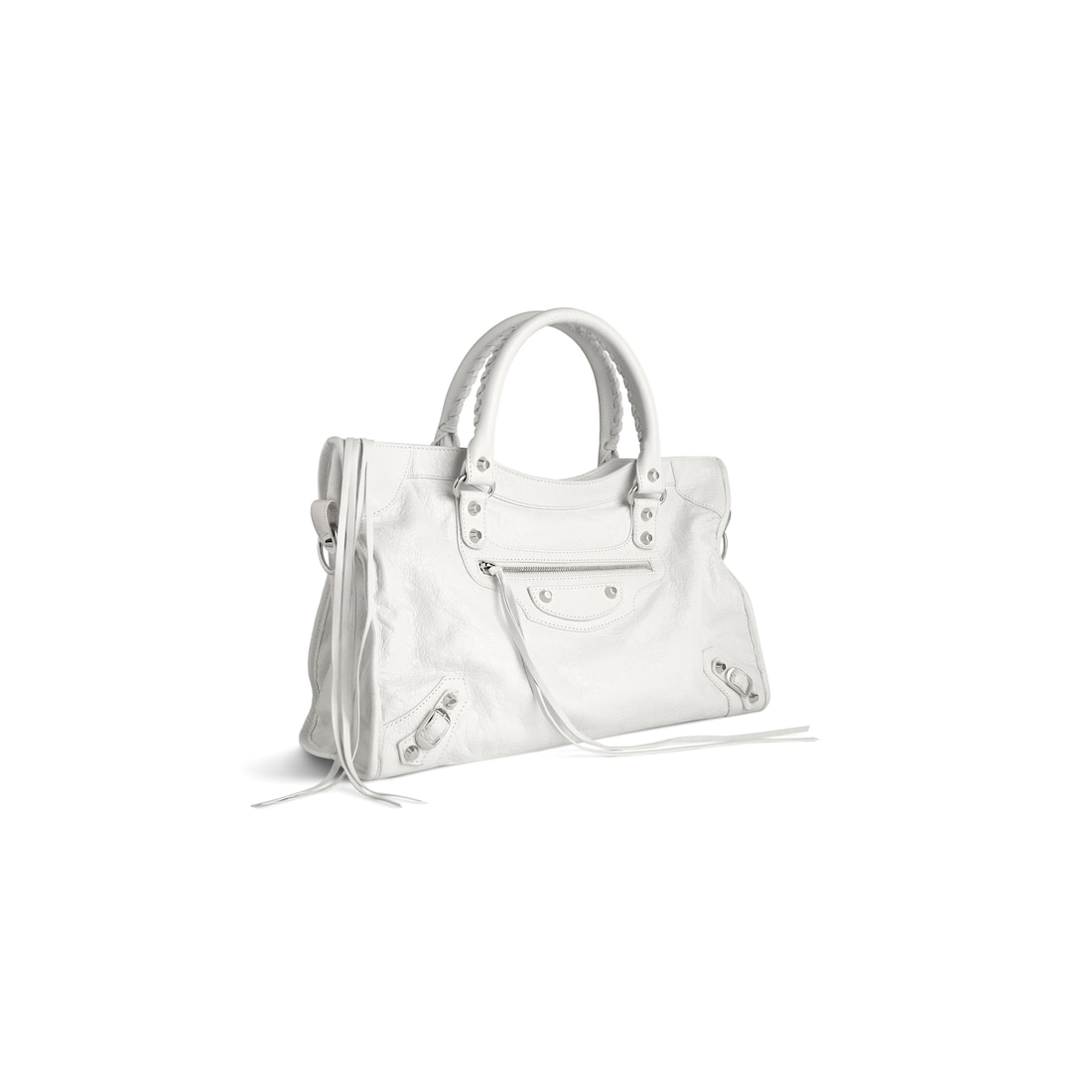 Balenciaga Bolso Le City Mediano En Blanco Óptico