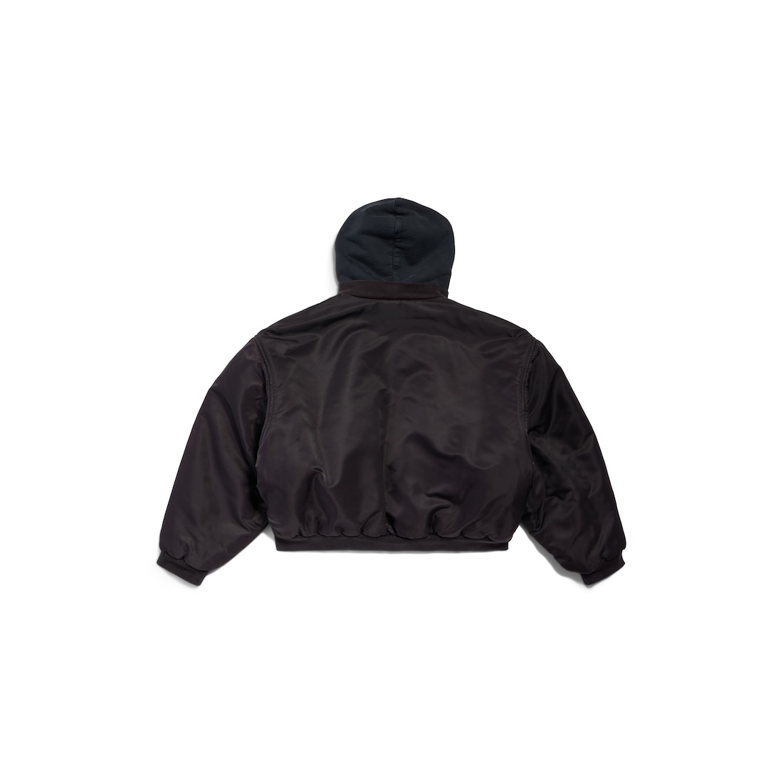 Balenciaga Bomber Con Capucha En Negro