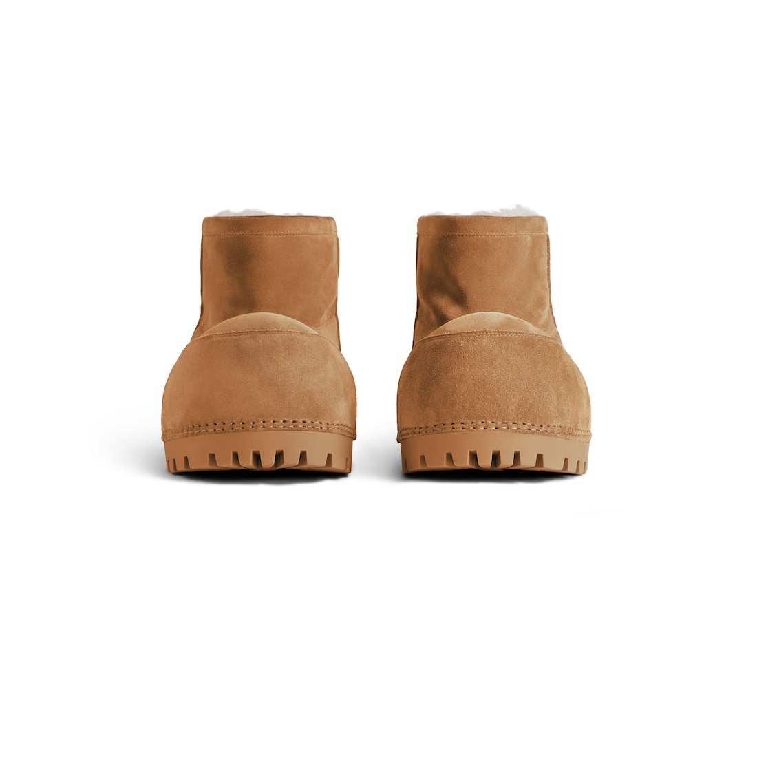 Balenciaga Botín Alaska Fur Para Mujer En Marrón