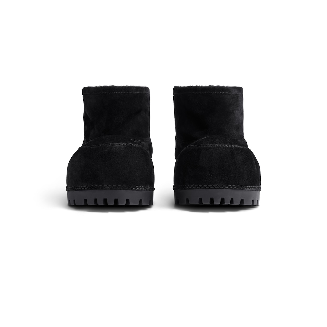 Balenciaga Botín Alaska Fur Para Mujer En Negro