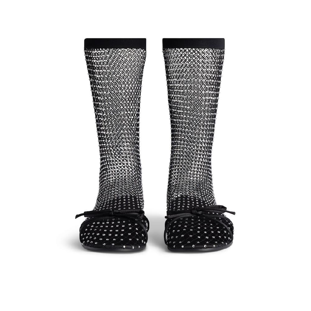 Balenciaga Botín Leopold Para Mujer En Negro