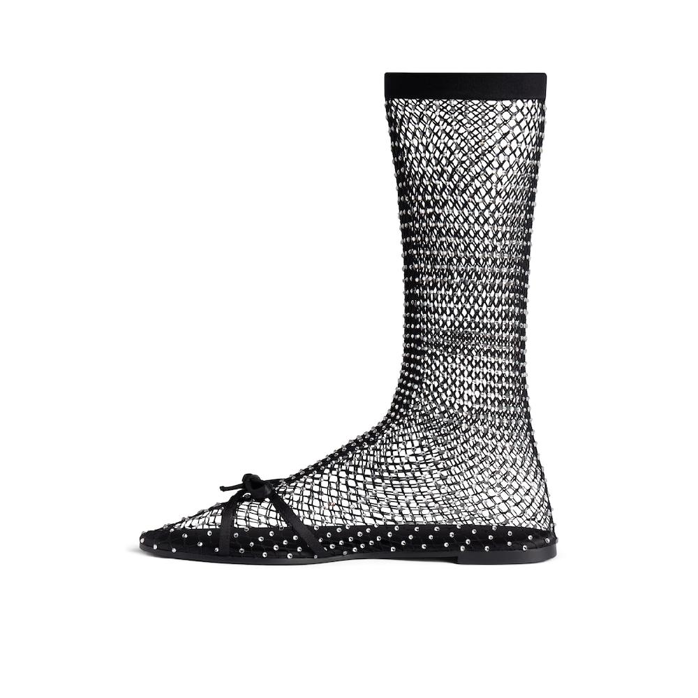 Balenciaga Botín Leopold Para Mujer En Negro