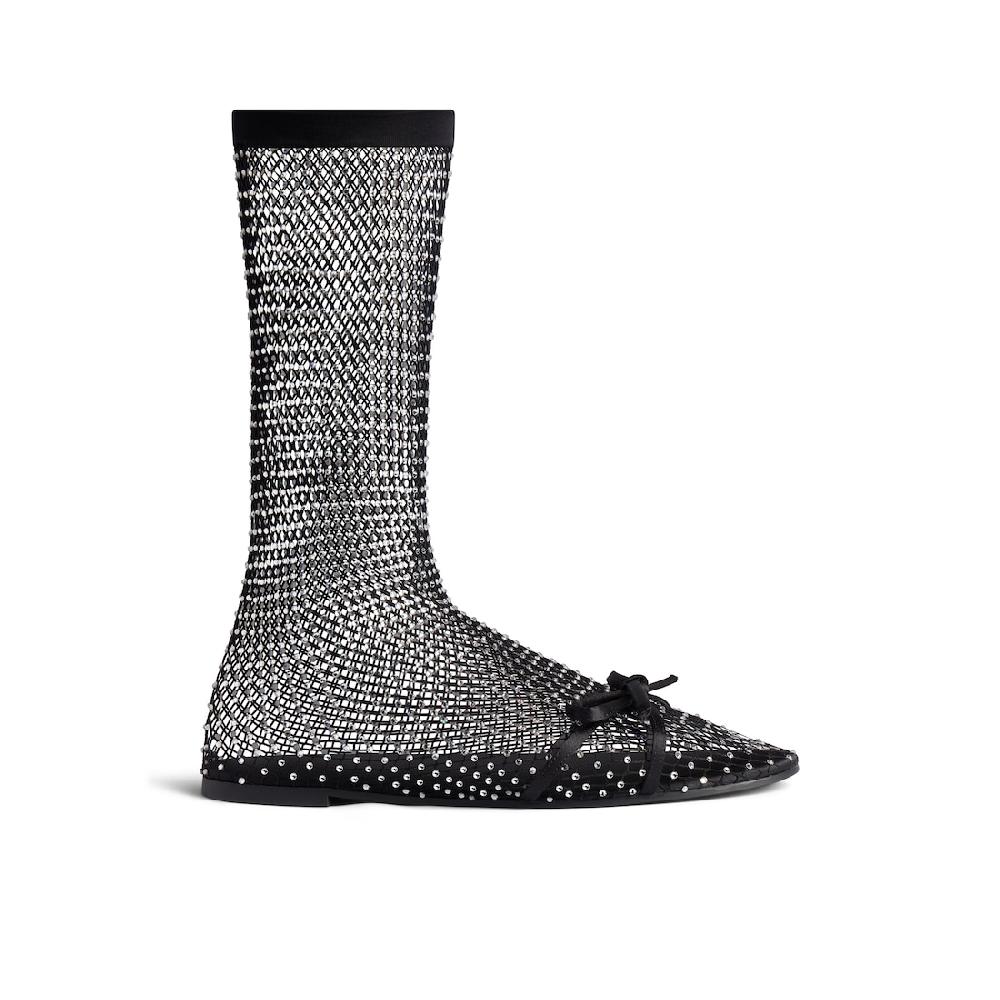 Balenciaga Botín Leopold Para Mujer En Negro