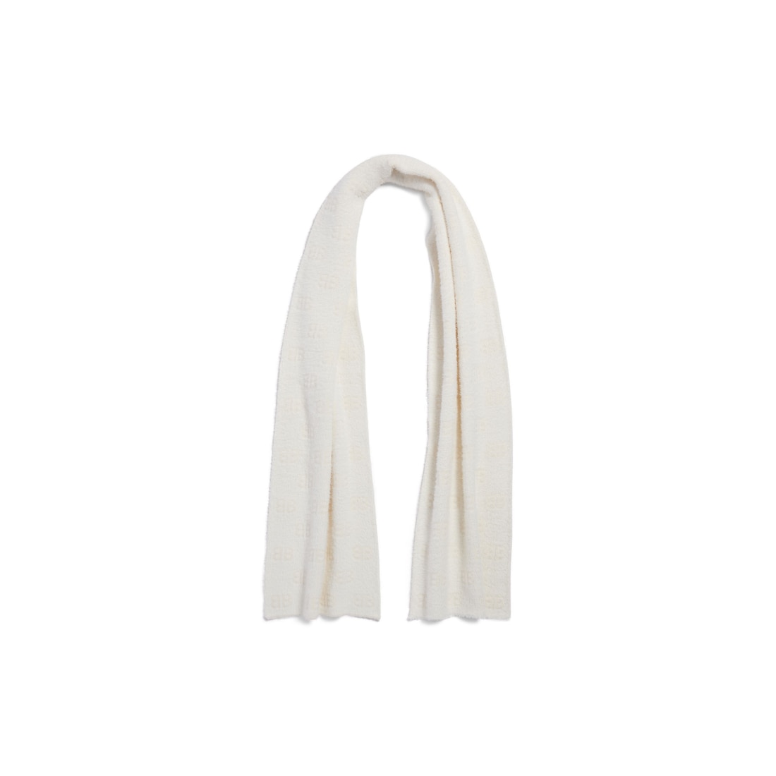 Balenciaga Bufanda Furry Para Mujer En Blanco