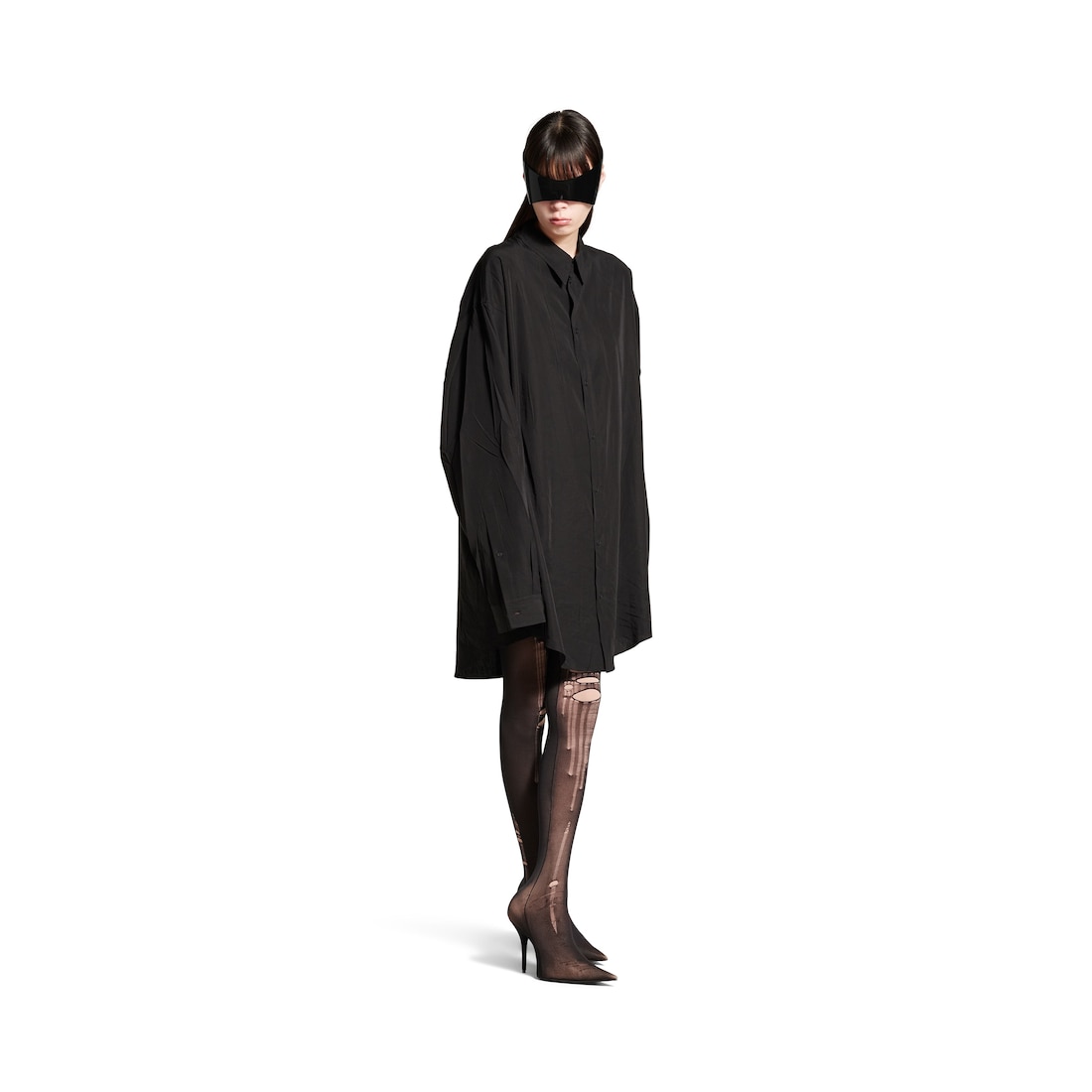 Balenciaga Camisa Fluida para Mujer en Negro