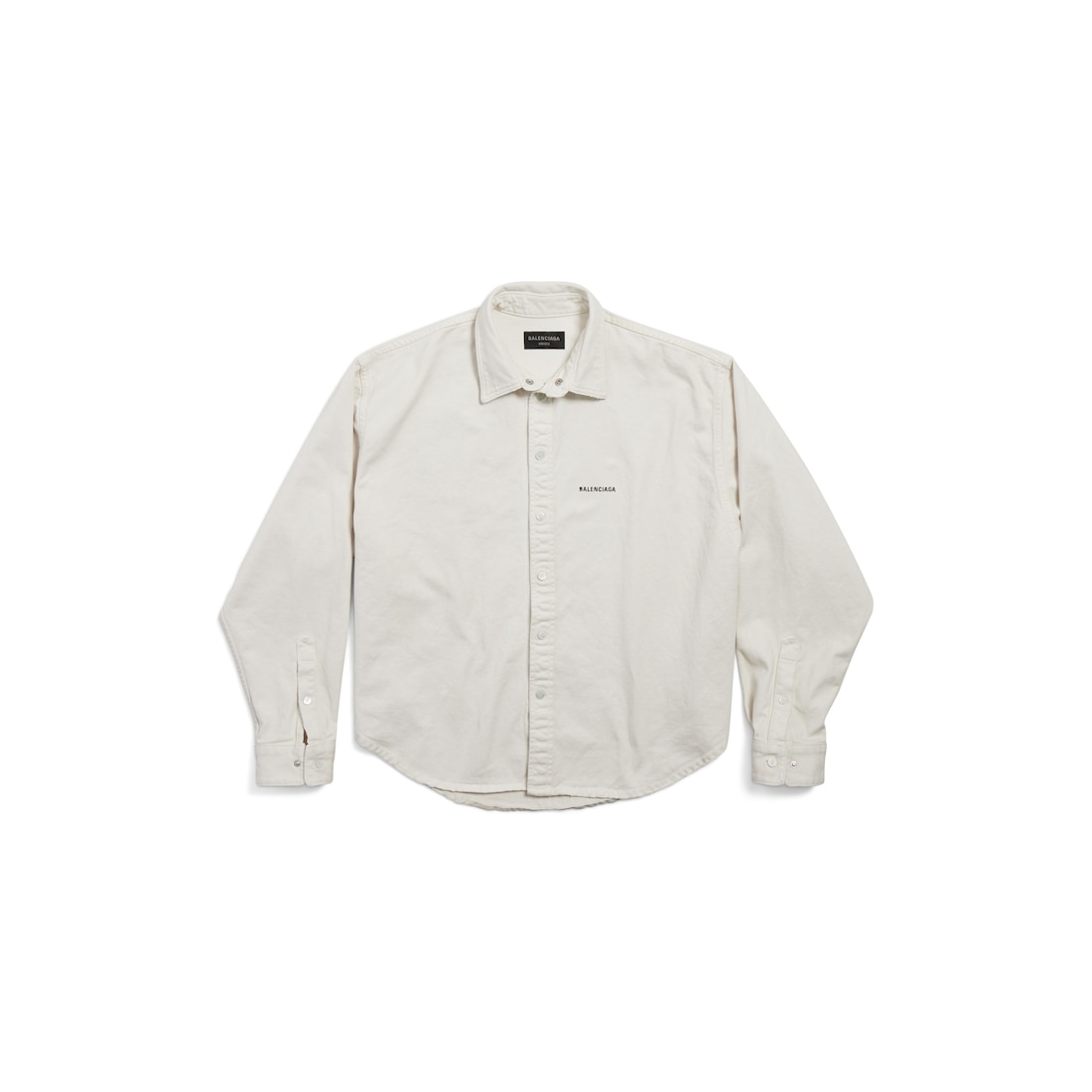 Balenciaga Camisa Large Fit para Mujer en Blanco