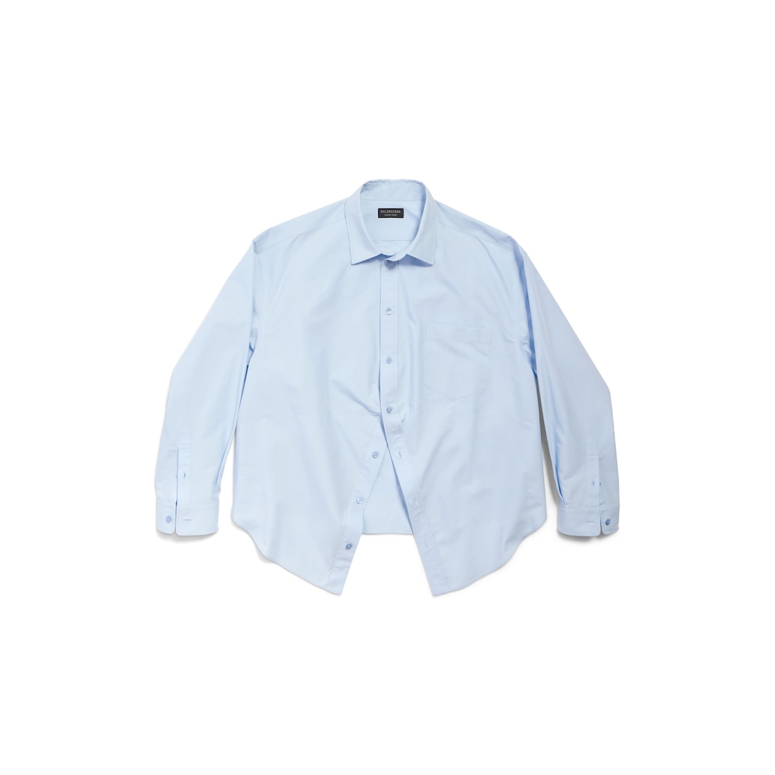 Balenciaga Camisa Swing para Mujer en Azul Claro