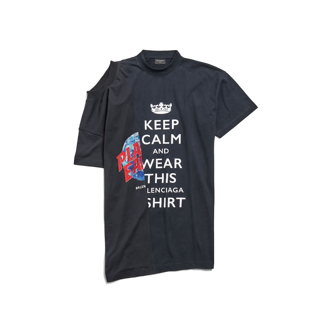 Balenciaga Camiseta 50-50 para Mujer en Negro