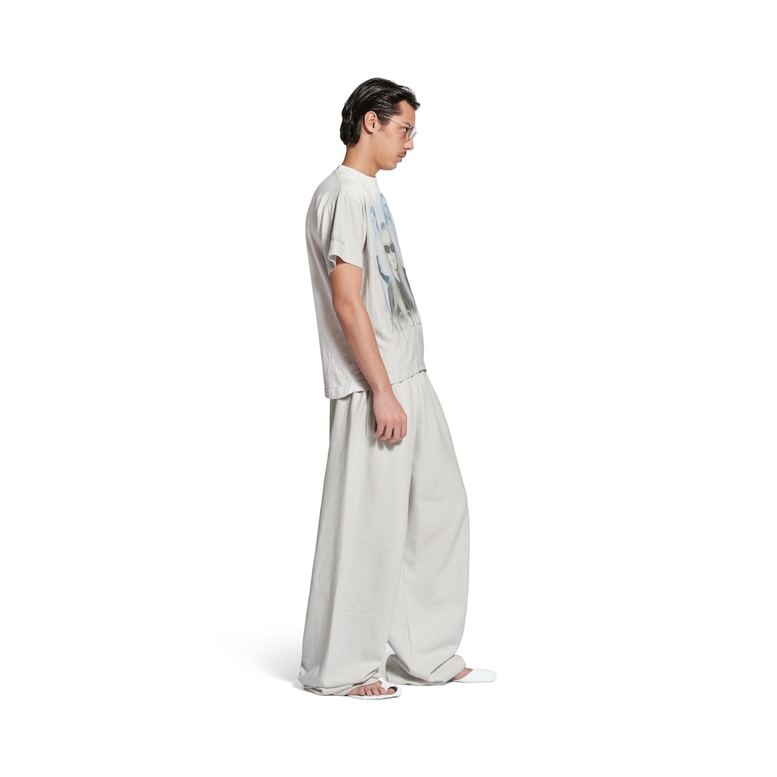 Balenciaga Camiseta Boxy Nicole En Blanco