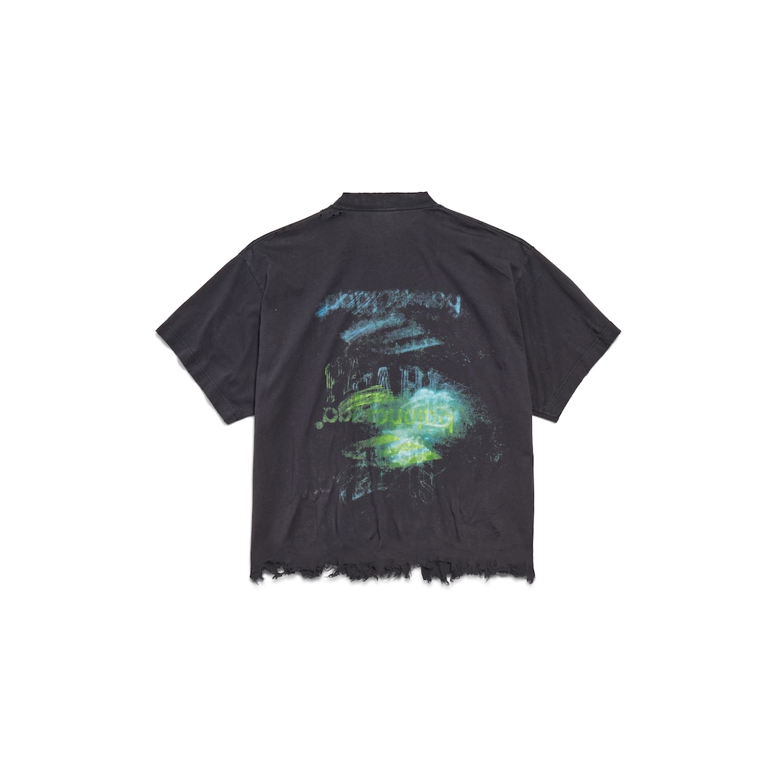 Balenciaga Camiseta Diy Imprint En Negro Degradado