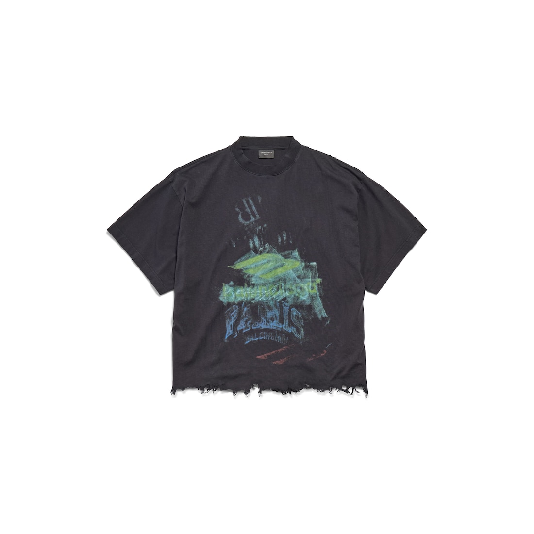 Balenciaga Camiseta Diy Imprint en Negro Degradado