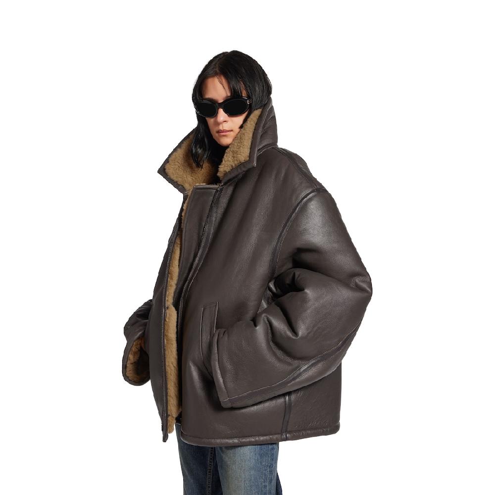 Balenciaga Chaqueta Aviator Para Mujer En Marrón