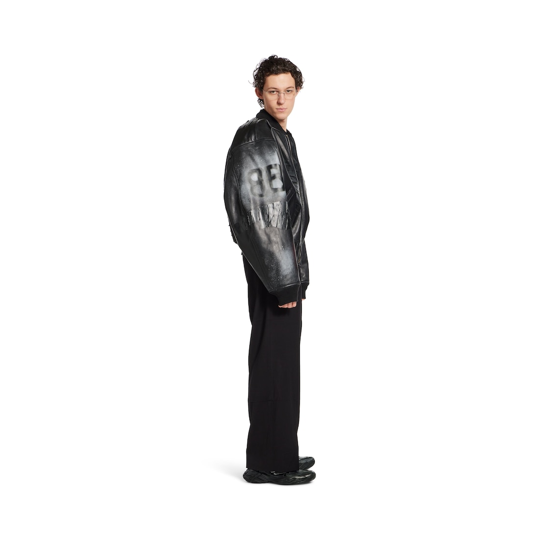 Balenciaga Chaqueta Bomber Para Hombre En Negro