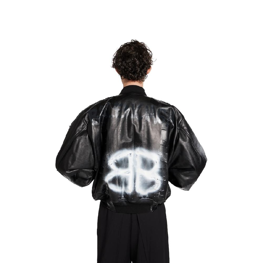 Balenciaga Chaqueta Bomber Para Hombre En Negro