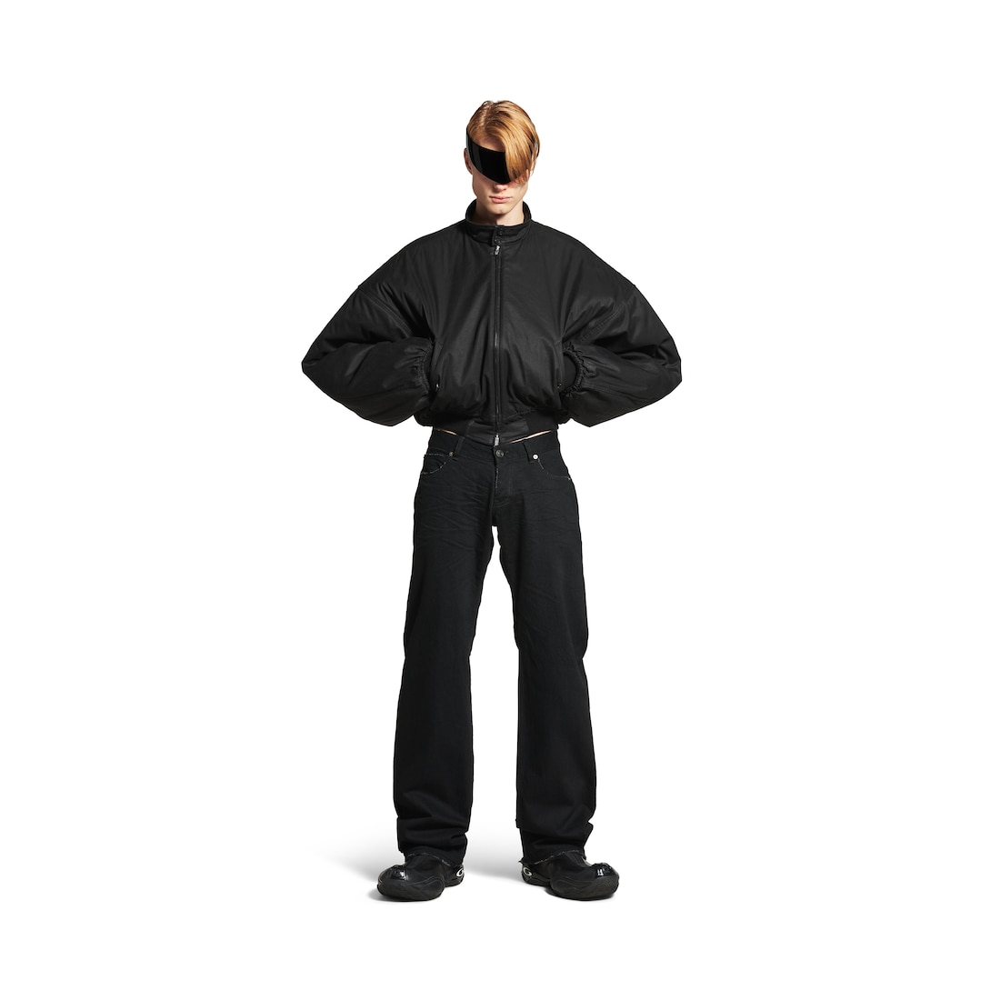 Balenciaga Chaqueta Round Harrington En Negro