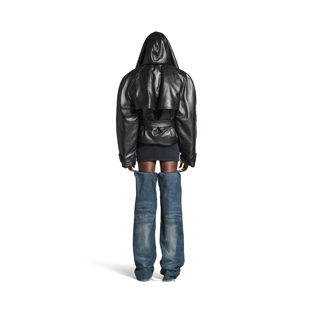 Balenciaga Chaqueta Volteada Para Mujer En Negro