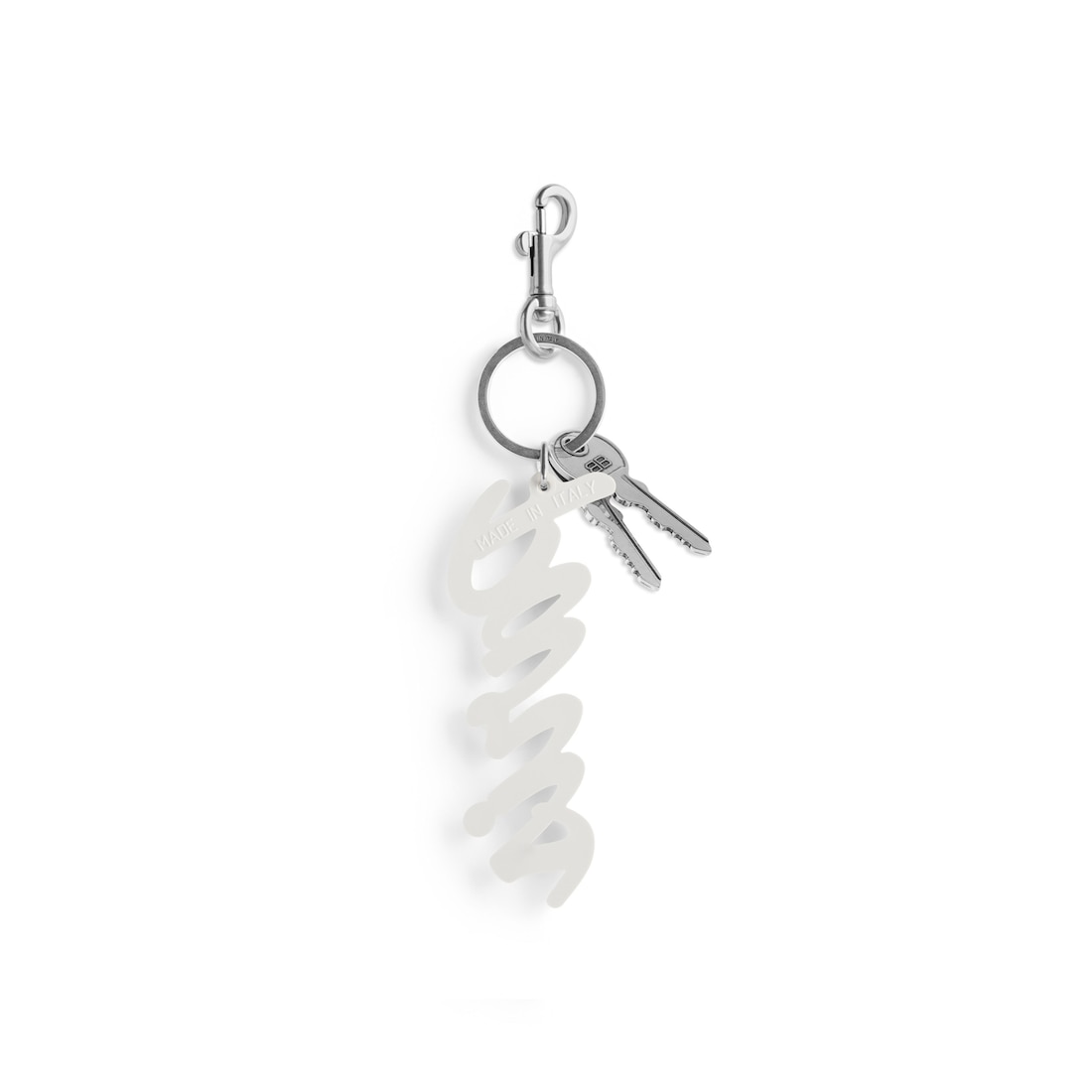 Balenciaga Charm/llavero Paris En Blanco