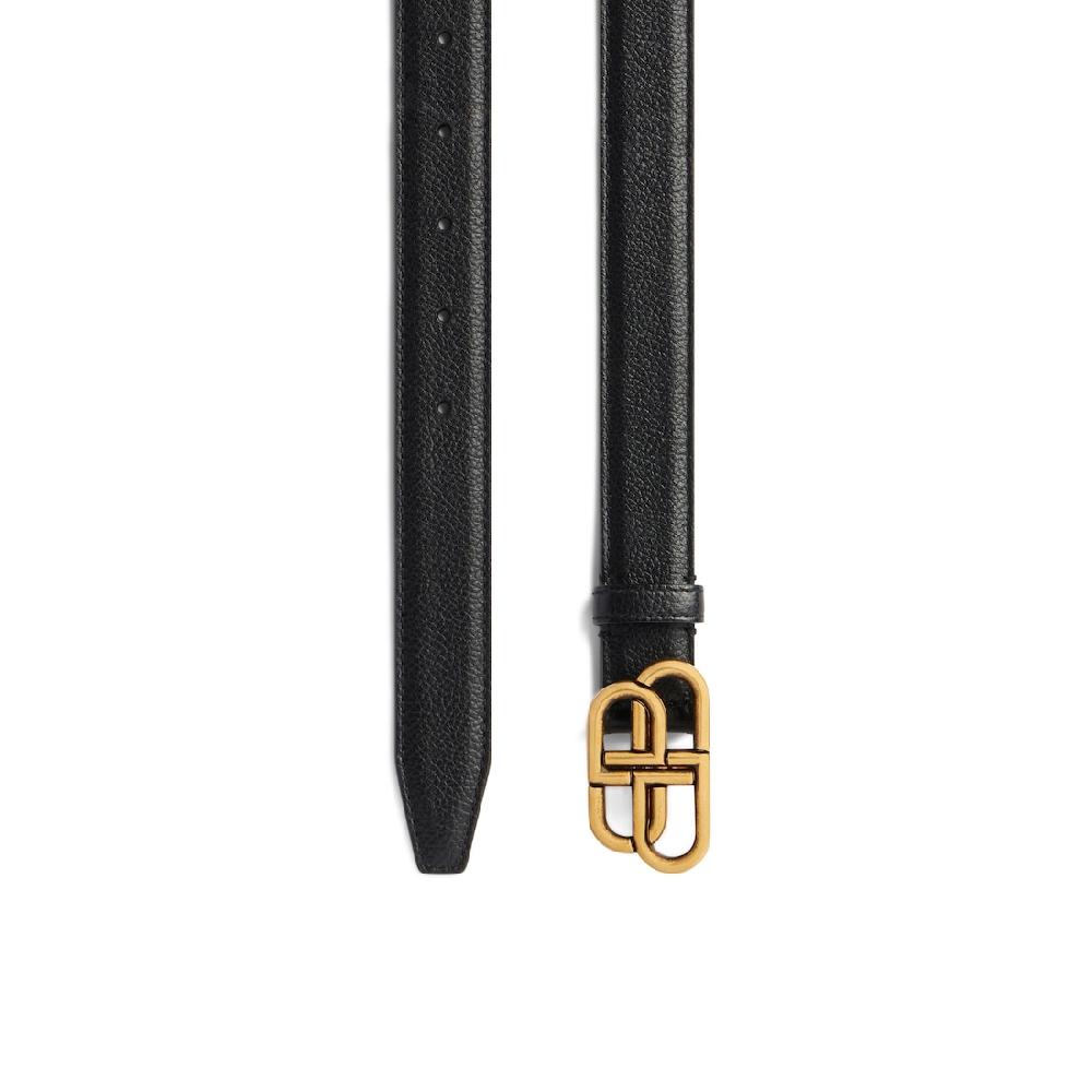 Balenciaga Cinturón Fino «bb» para Mujer en Negro