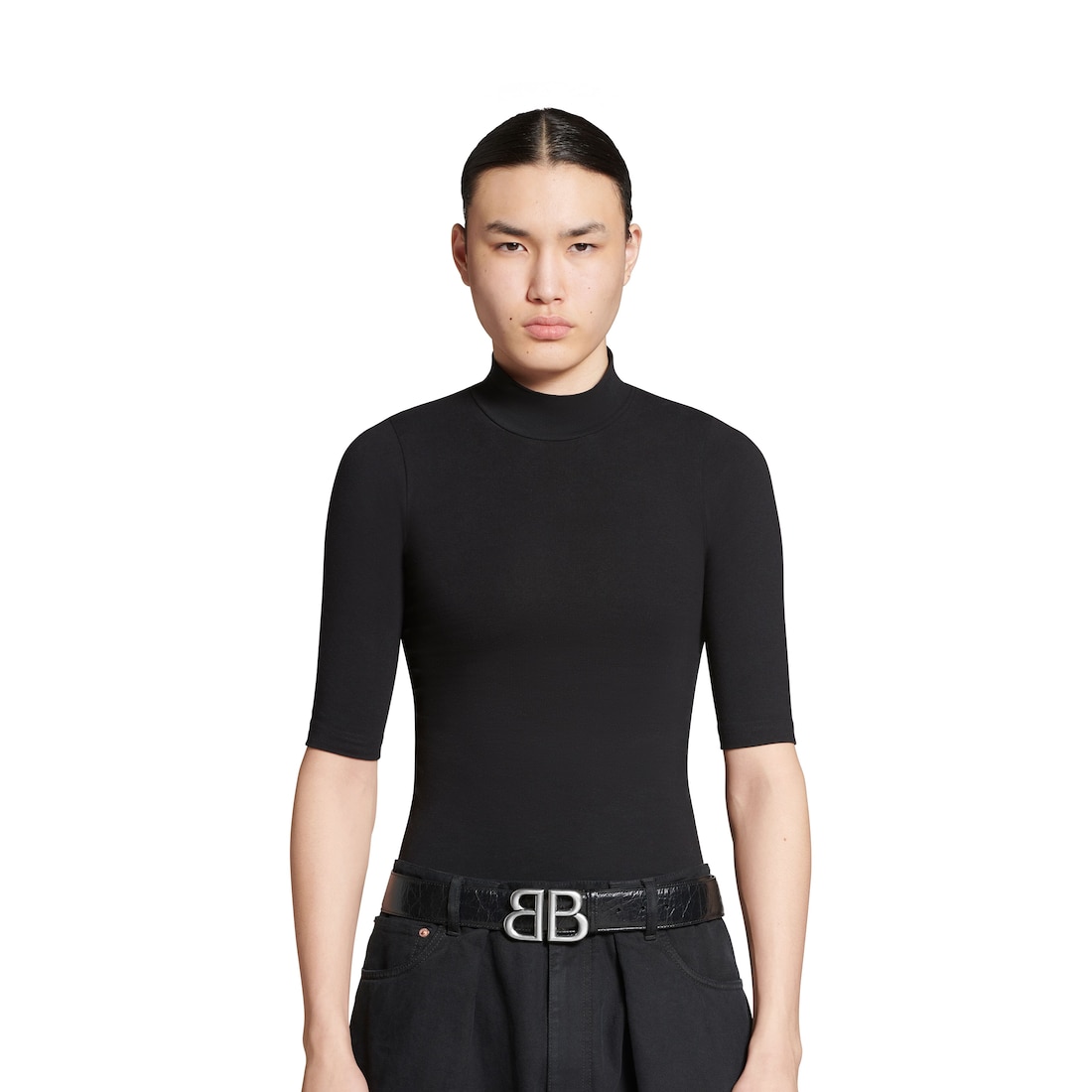 Balenciaga Cinturón Monaco Para Hombre En Negro