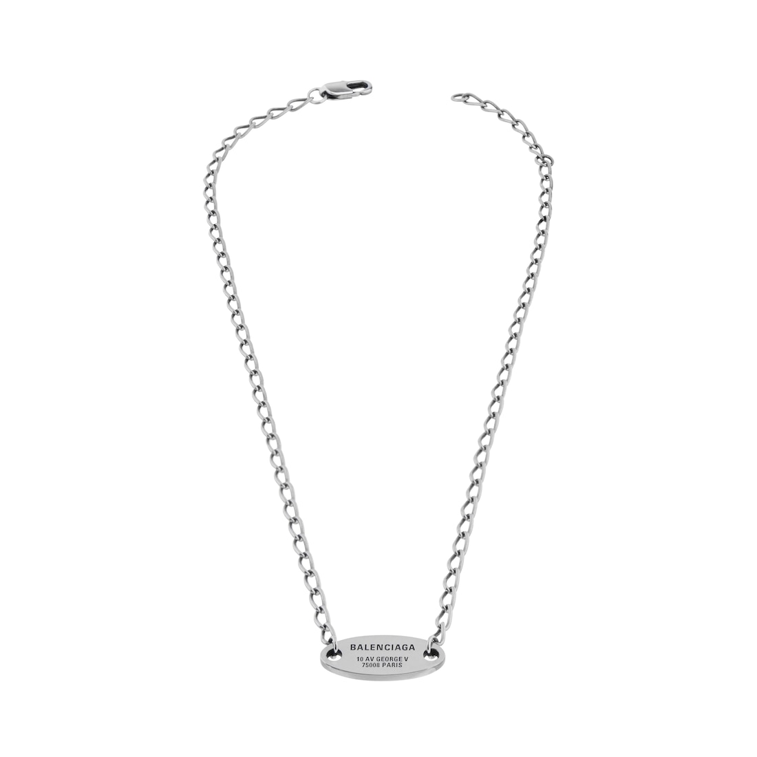 Balenciaga Collar Everyday En Plateado Antiguo