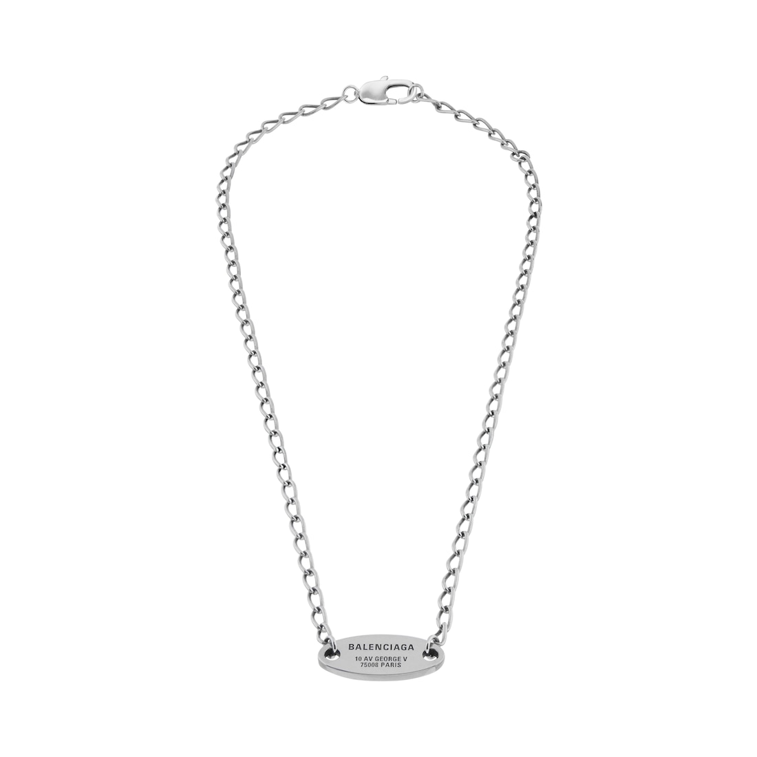 Balenciaga Collar Everyday en Plateado Antiguo