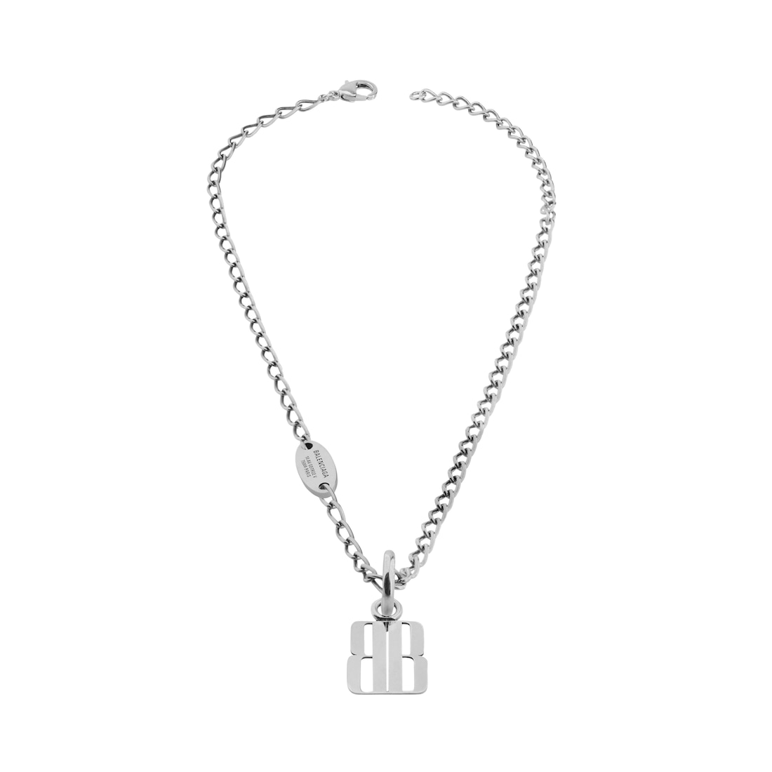 Balenciaga Collar Fino Nano En Plateado