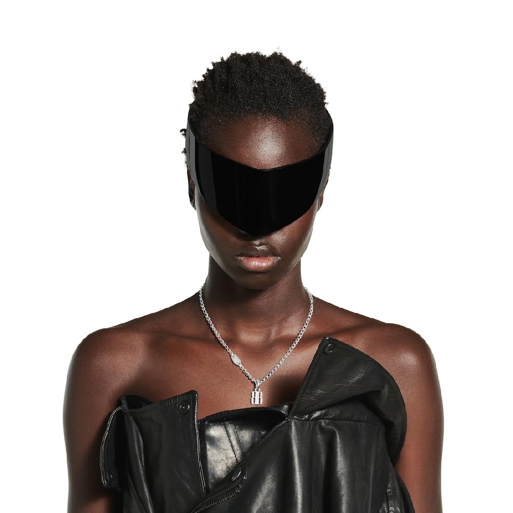 Balenciaga Collar Fino Nano En Plateado