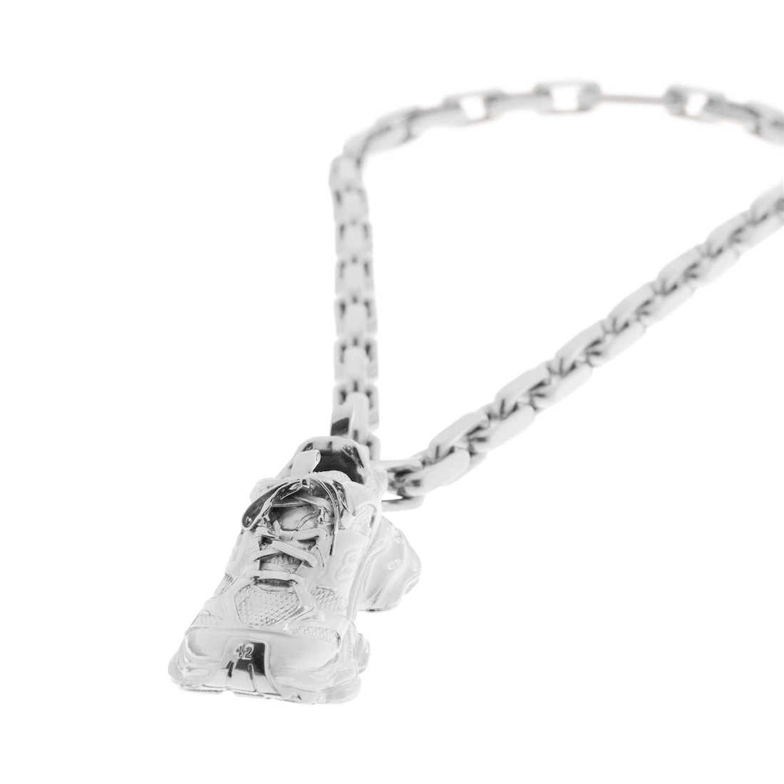 Balenciaga Collar Keyholder Cargo En Plateado