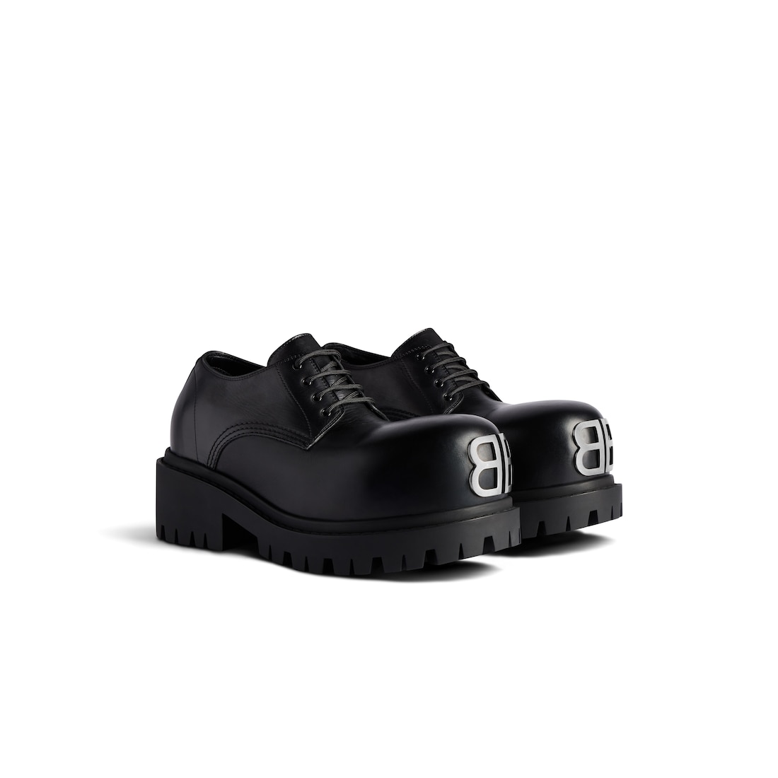 Balenciaga Derby Stomper Para Hombre En Negro