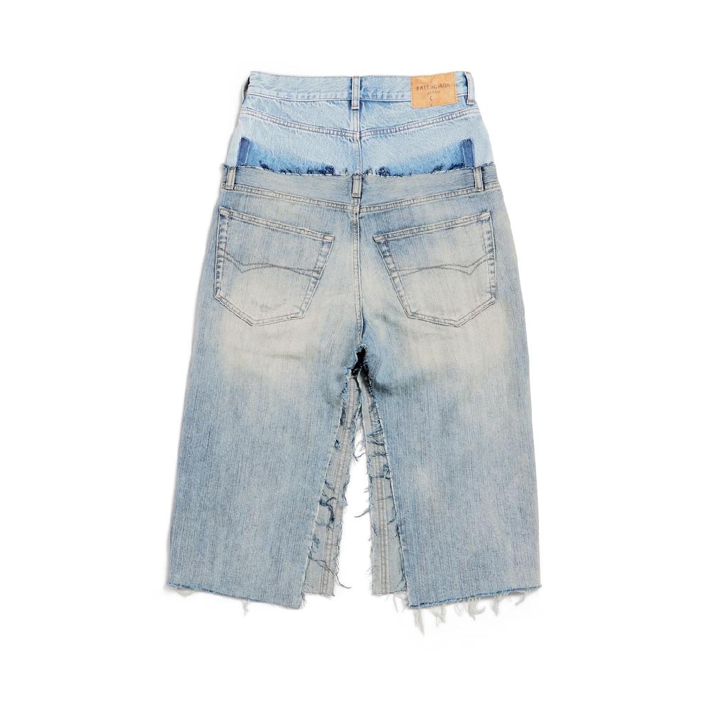 Balenciaga Falda Cut-up Para Mujer En Azul Claro