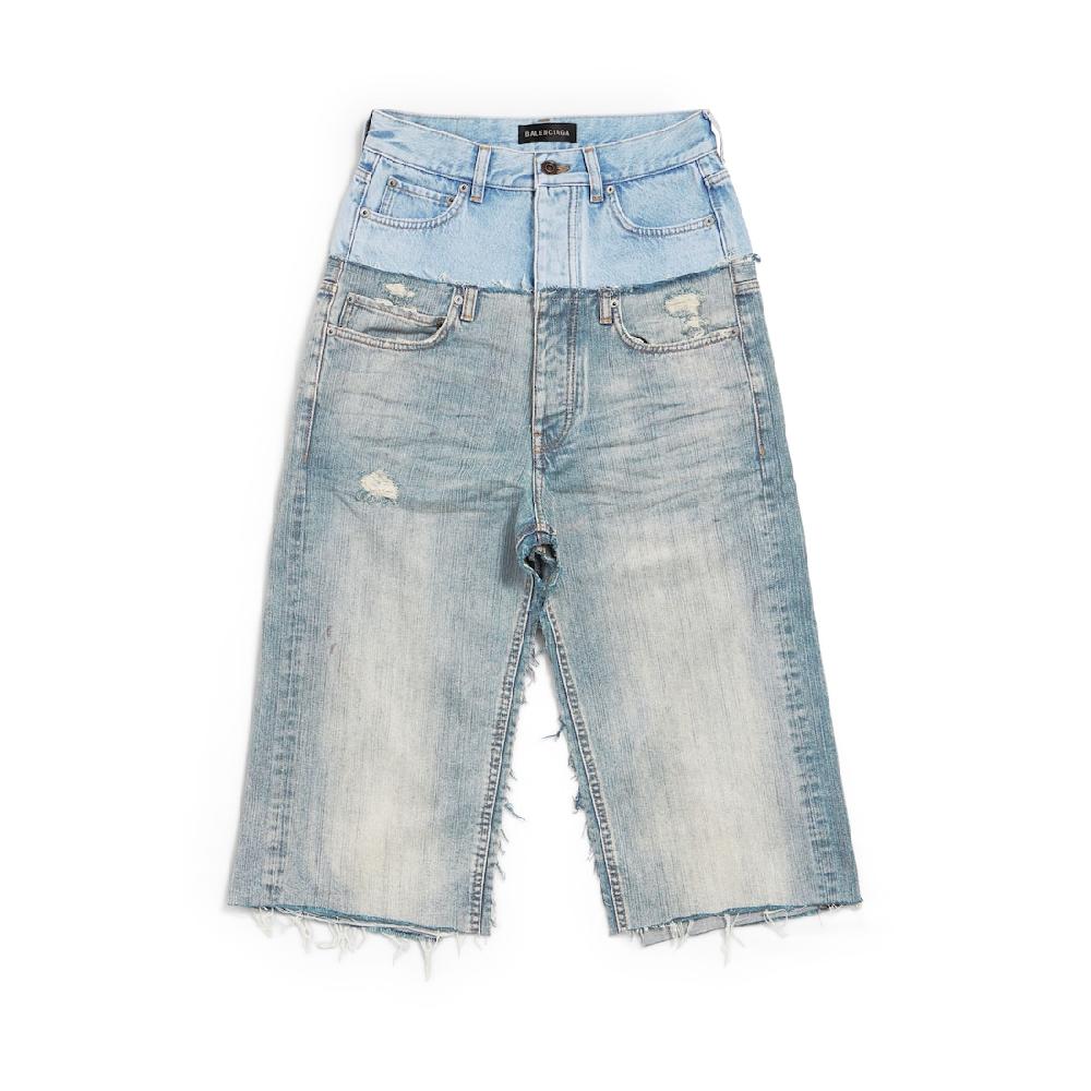 Balenciaga Falda Cut-up para Mujer en Azul Claro