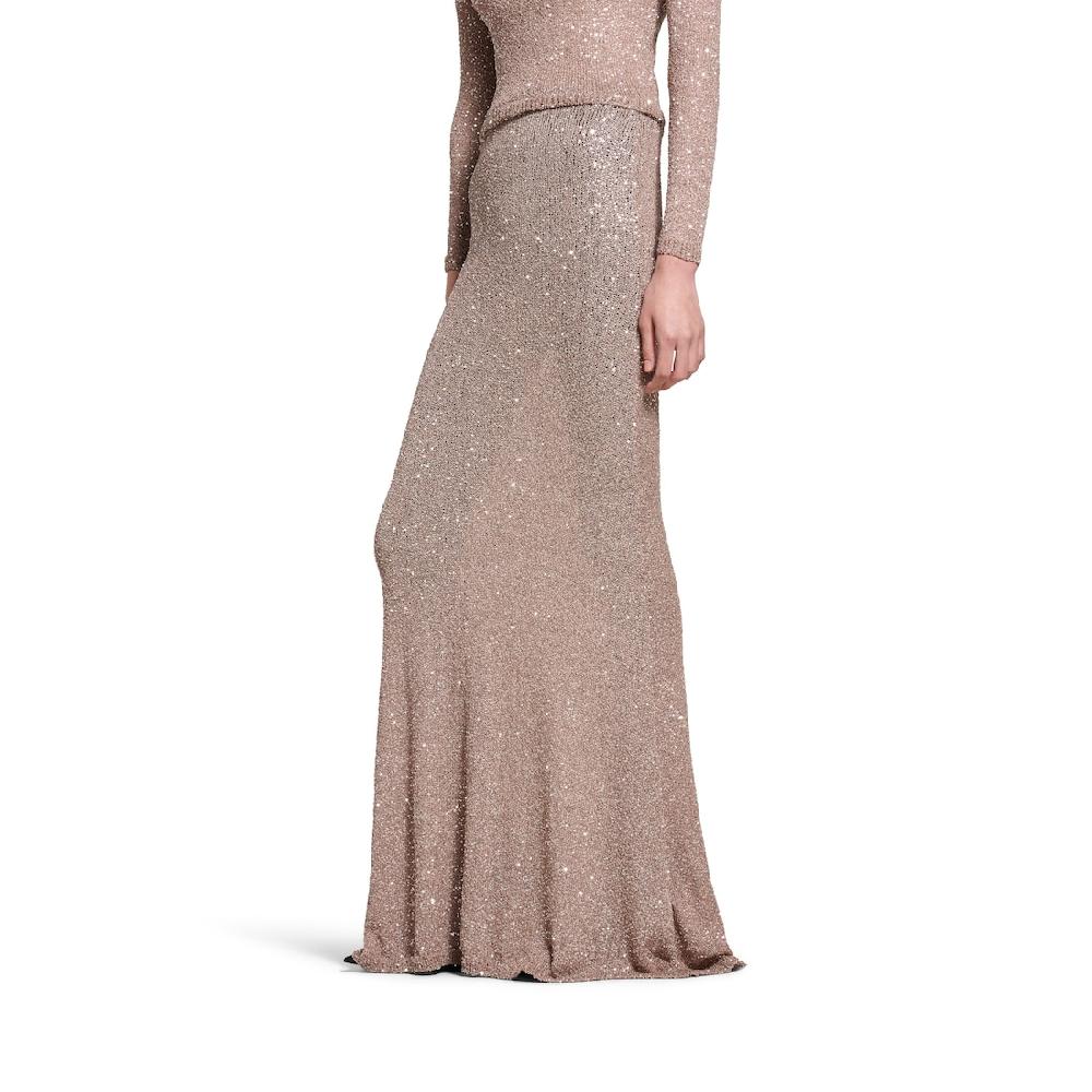 Balenciaga Falda Maxi Para Mujer En Marrón