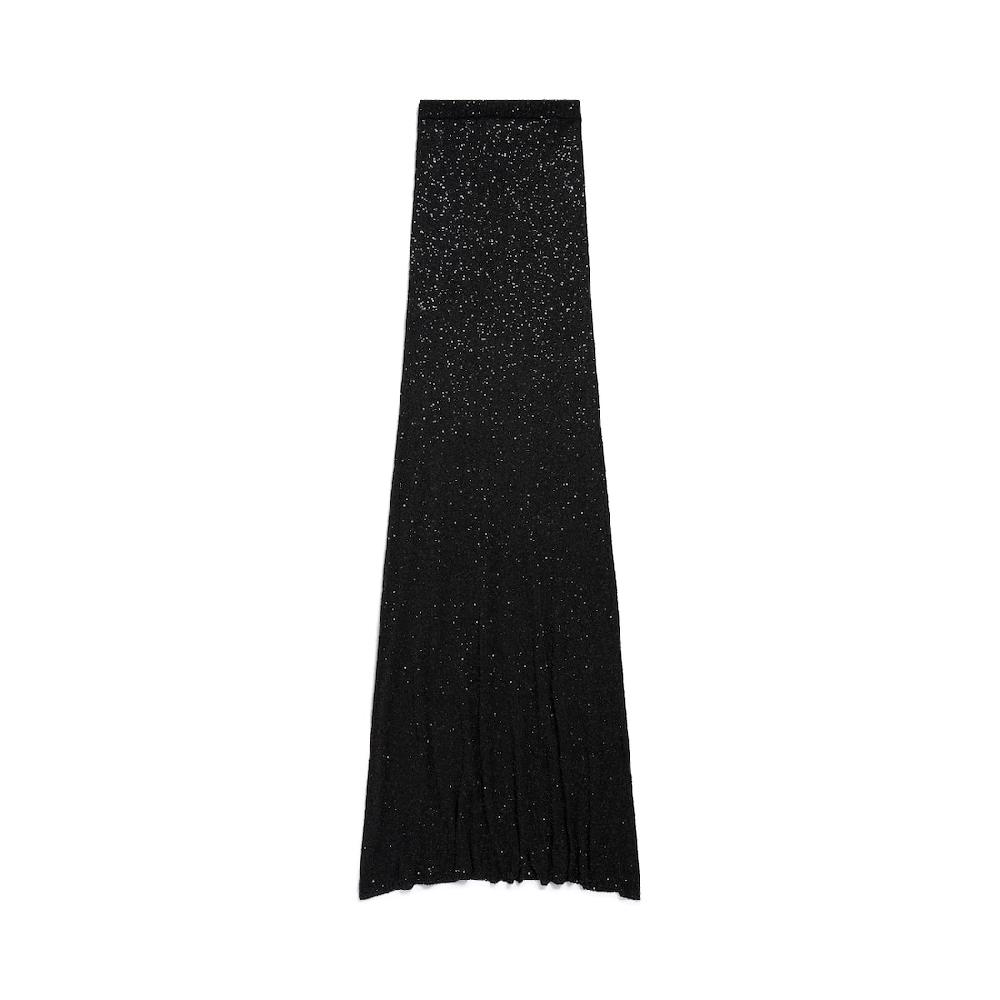 Balenciaga Falda Maxi Para Mujer En Negro