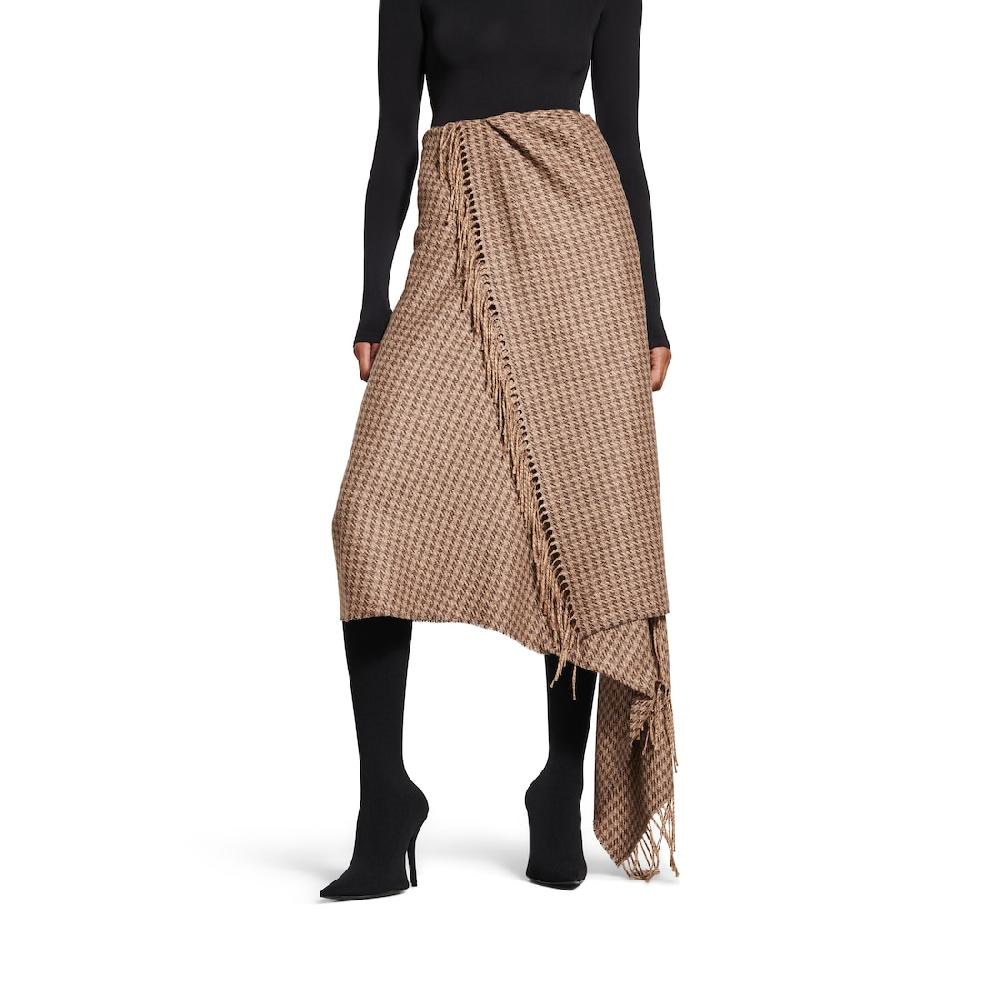 Balenciaga Falda Pañuelo Para Mujer En Marrón