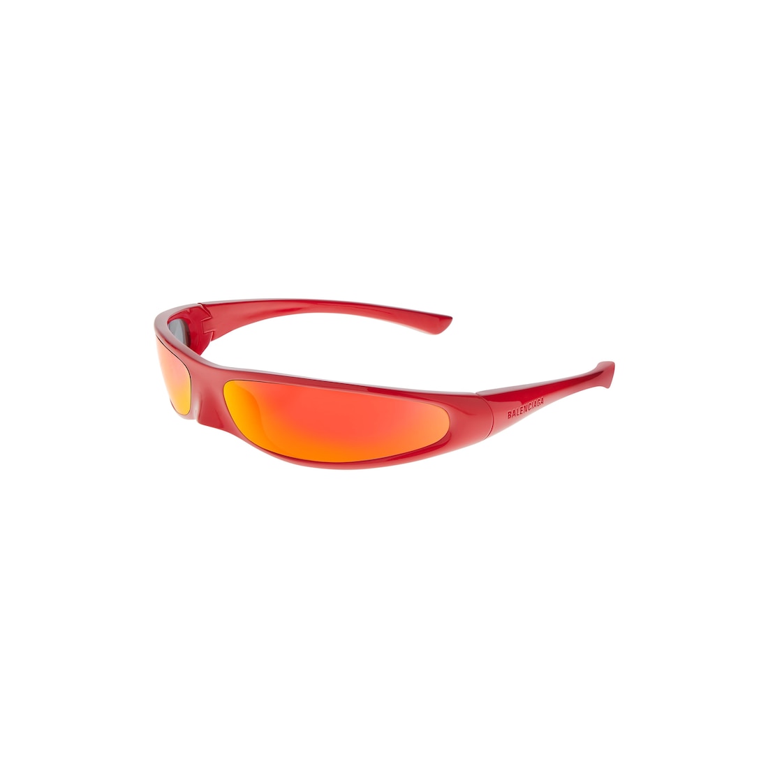 Balenciaga Gafas De Sol Blade Rectangle En Rojo