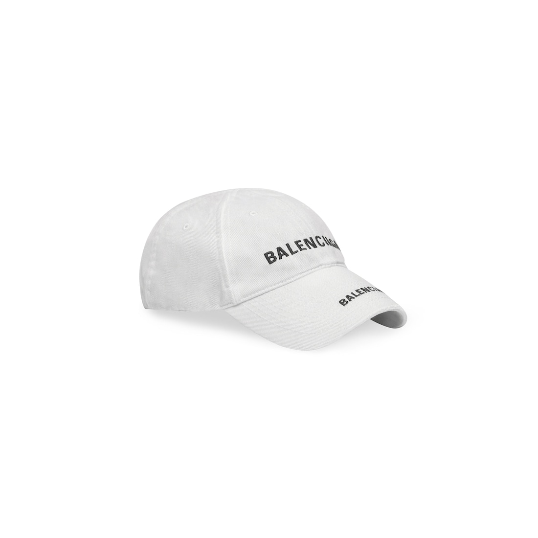 Balenciaga Gorra Double Logo En Blanco