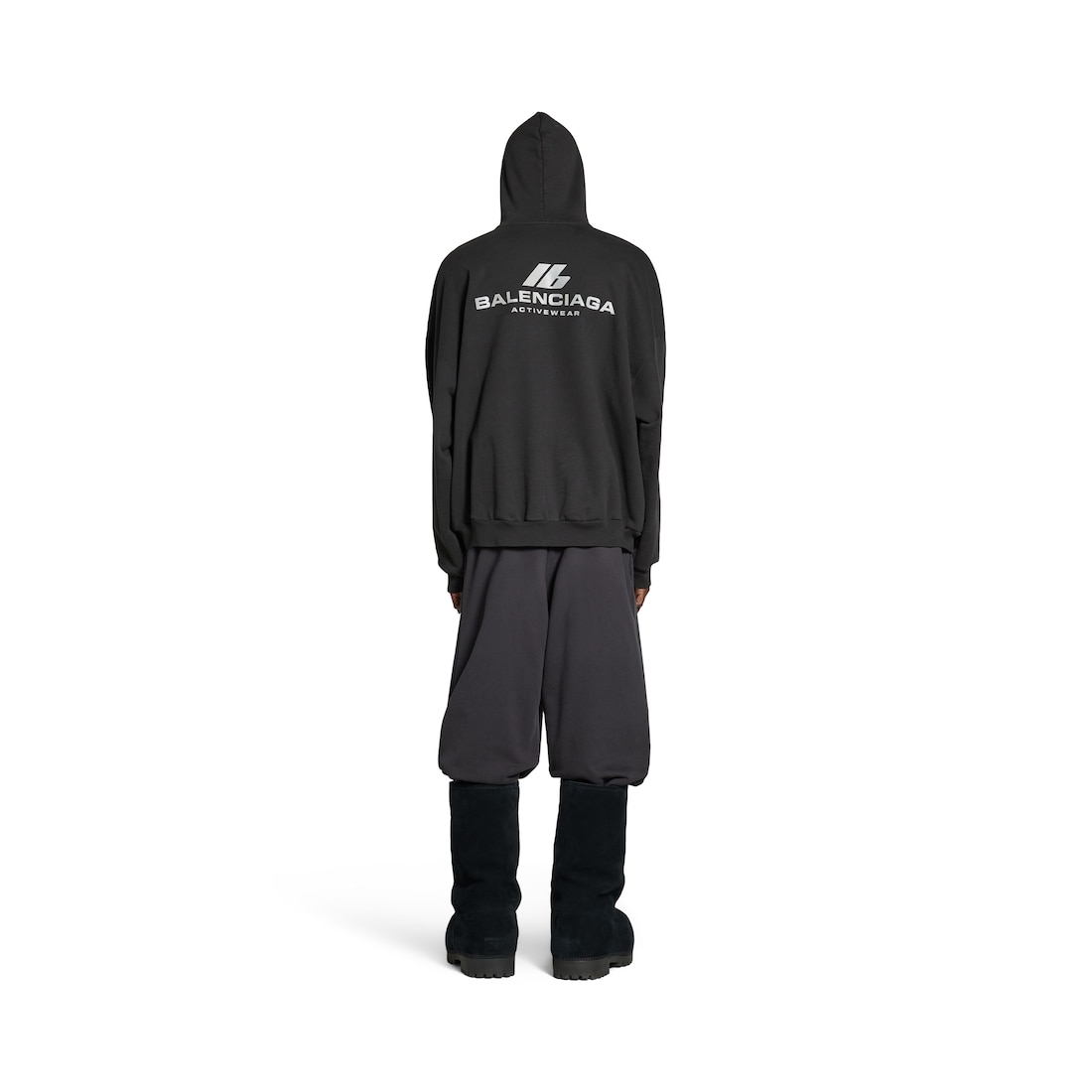 Balenciaga Hoodie Activewear Oversize En Negro