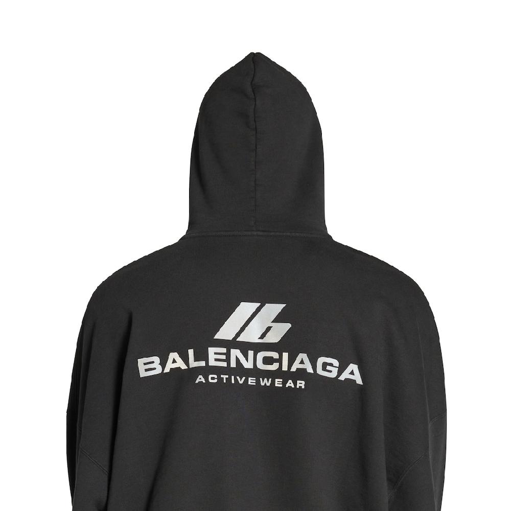 Balenciaga Hoodie Activewear Oversize En Negro