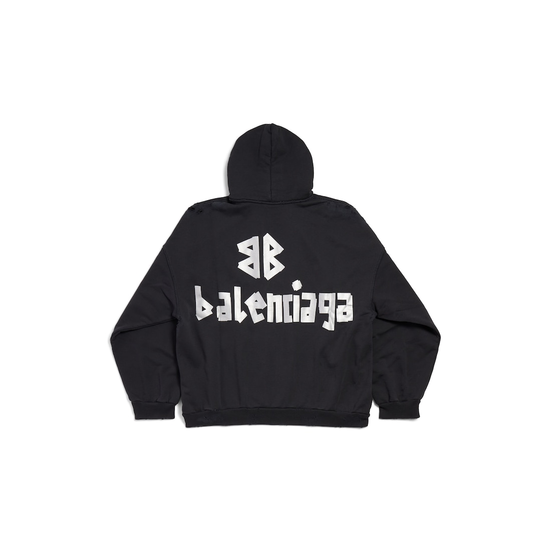 Balenciaga Hoodie New Tape Type Oversize En Negro