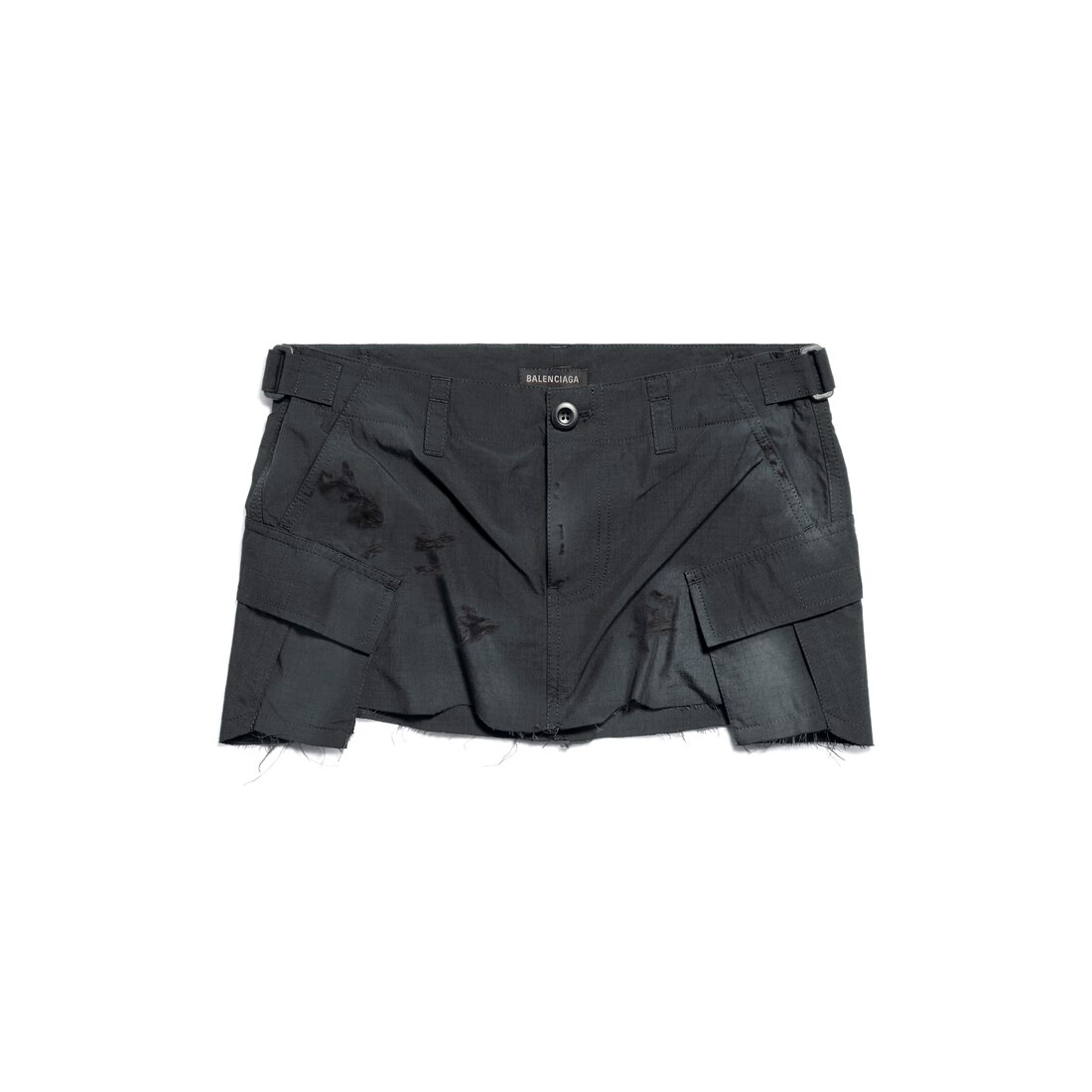 Balenciaga Minifalda Cargo Para Mujer En Negro