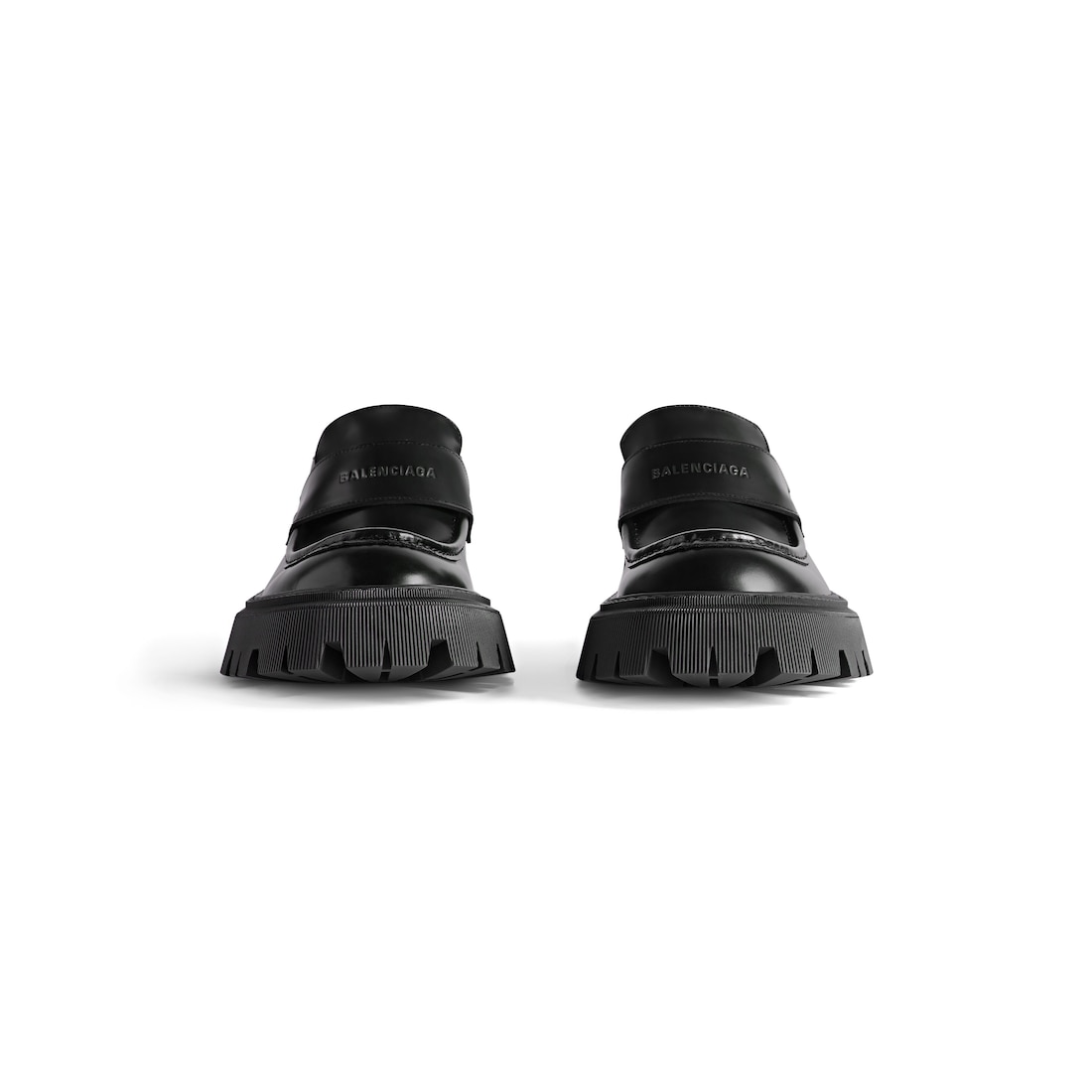 Balenciaga Mocasín Tractor Para Hombre En Negro