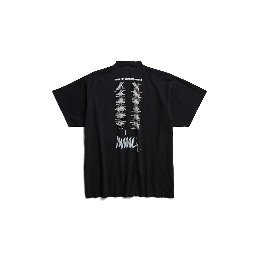Balenciaga Balenciaga Music | Camiseta Mina Series Oversized En Negro/blanco