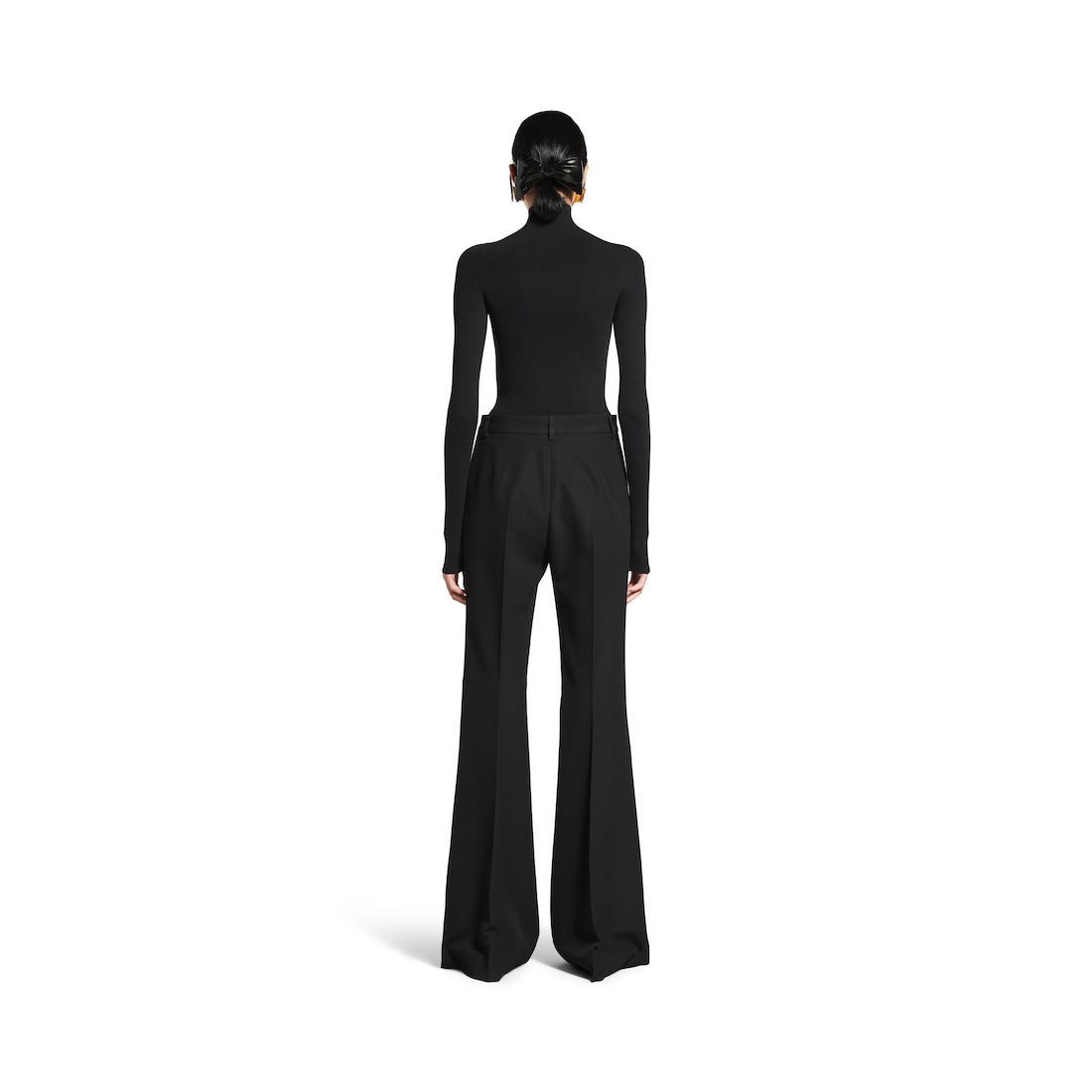 Balenciaga Pantalón Acampanado Para Mujer En Negro