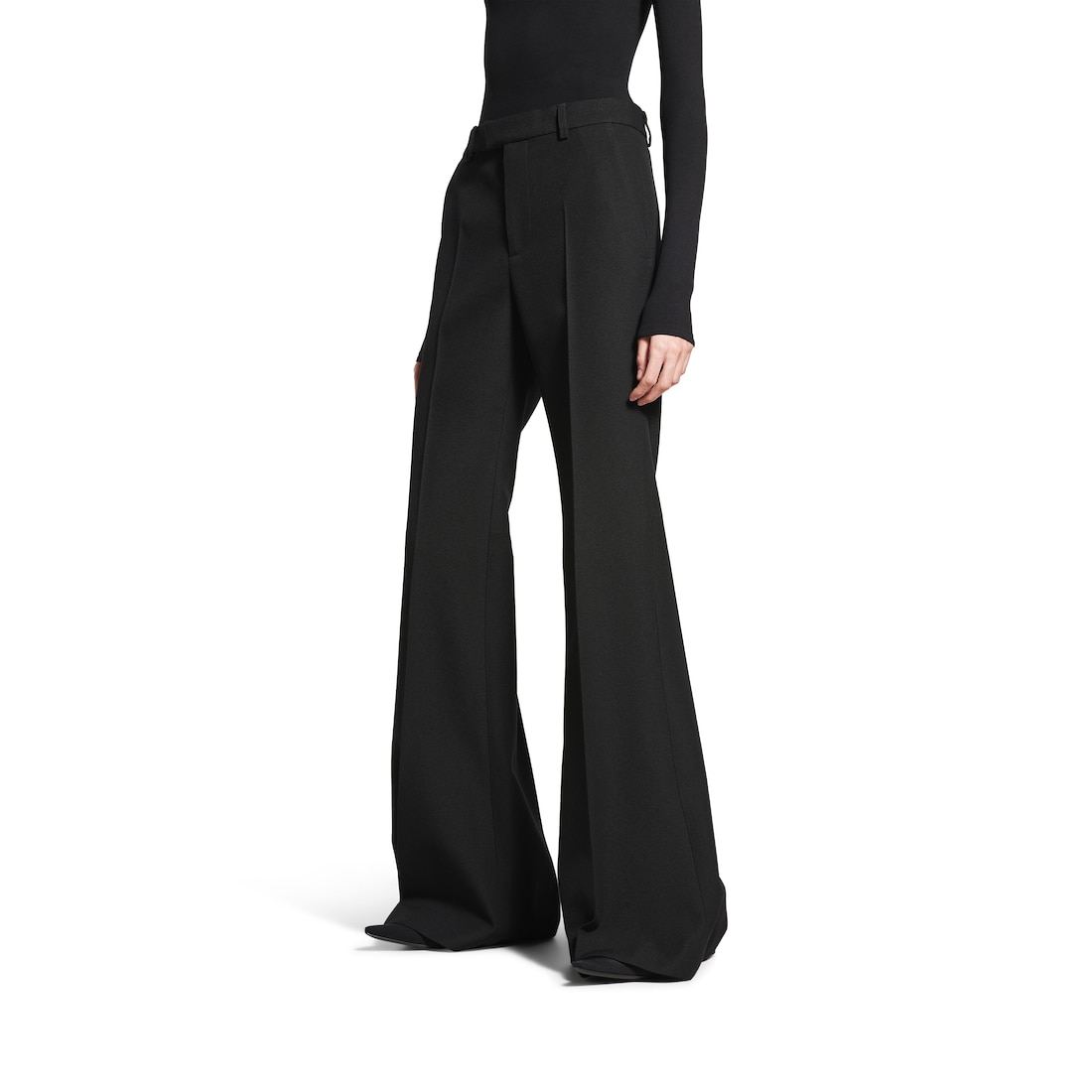 Balenciaga Pantalón Acampanado Para Mujer En Negro