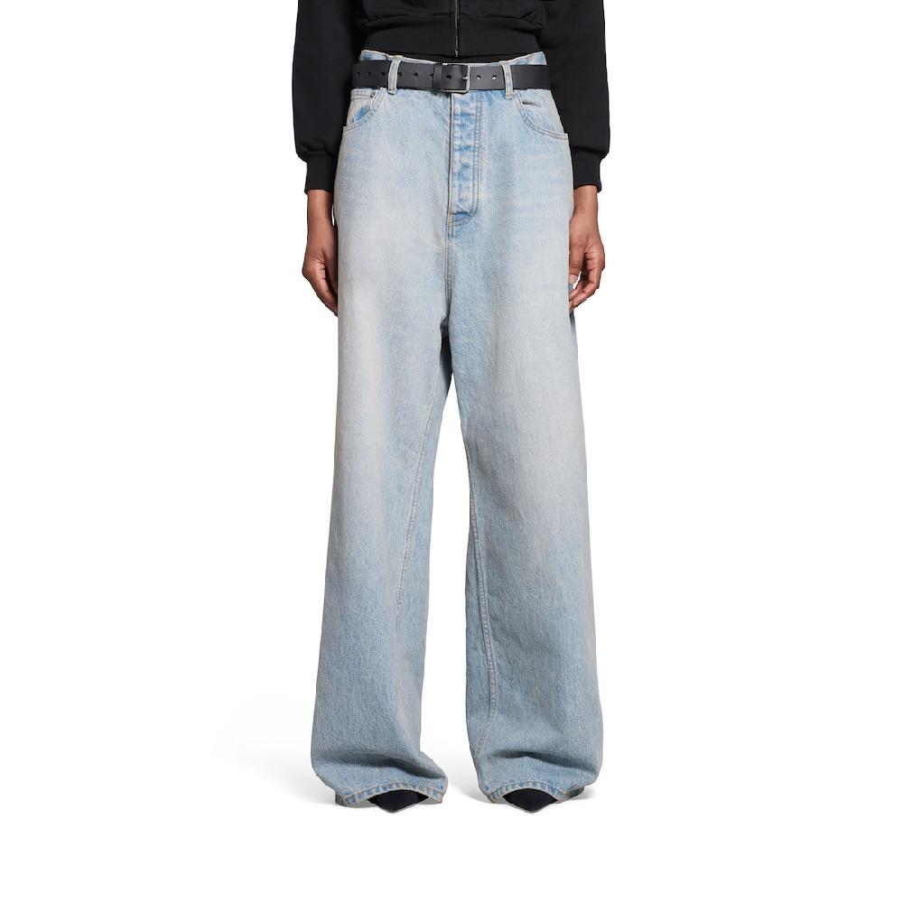 Balenciaga Pantalón Baggy En Azul Claro