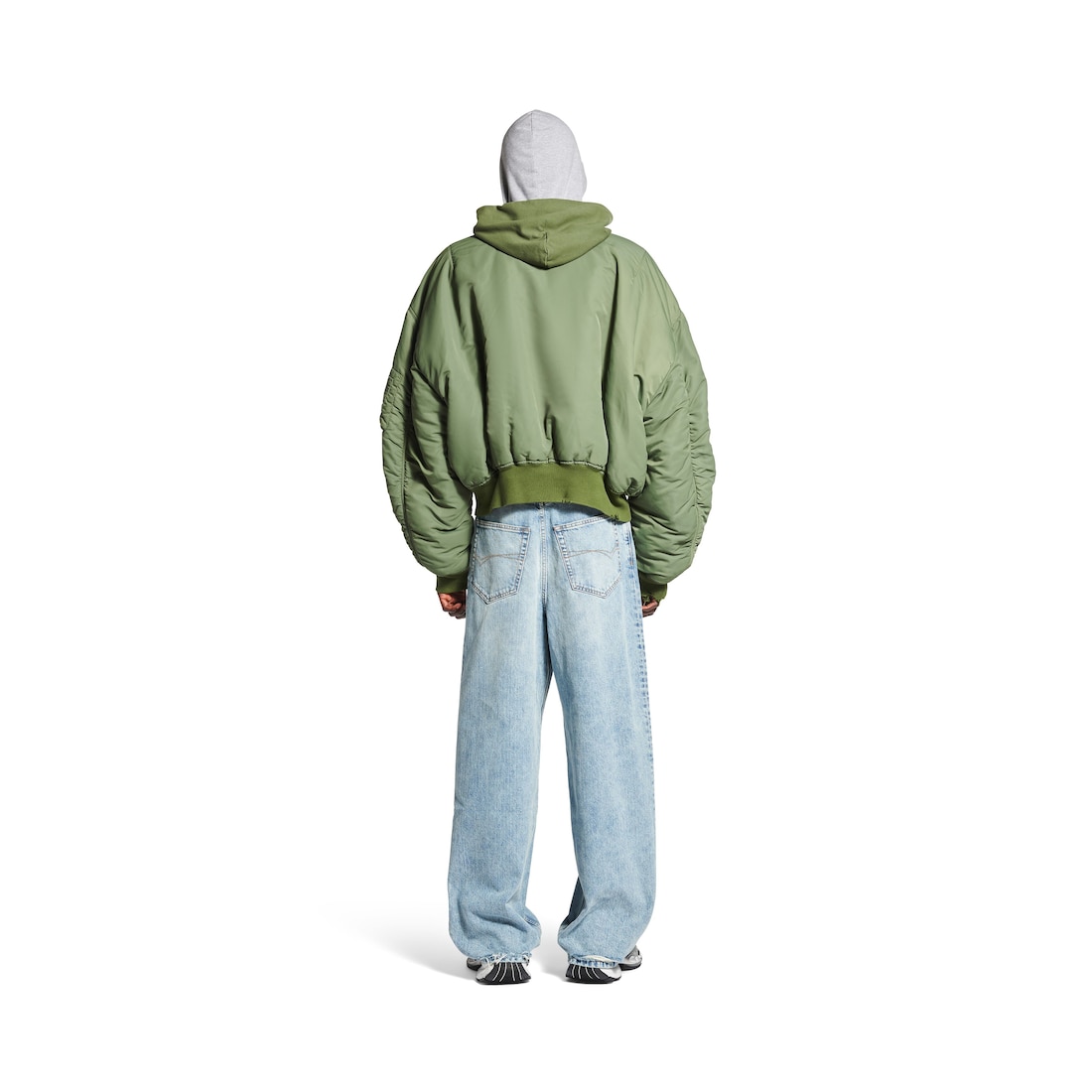 Balenciaga Pantalón Baggy En Azul Claro